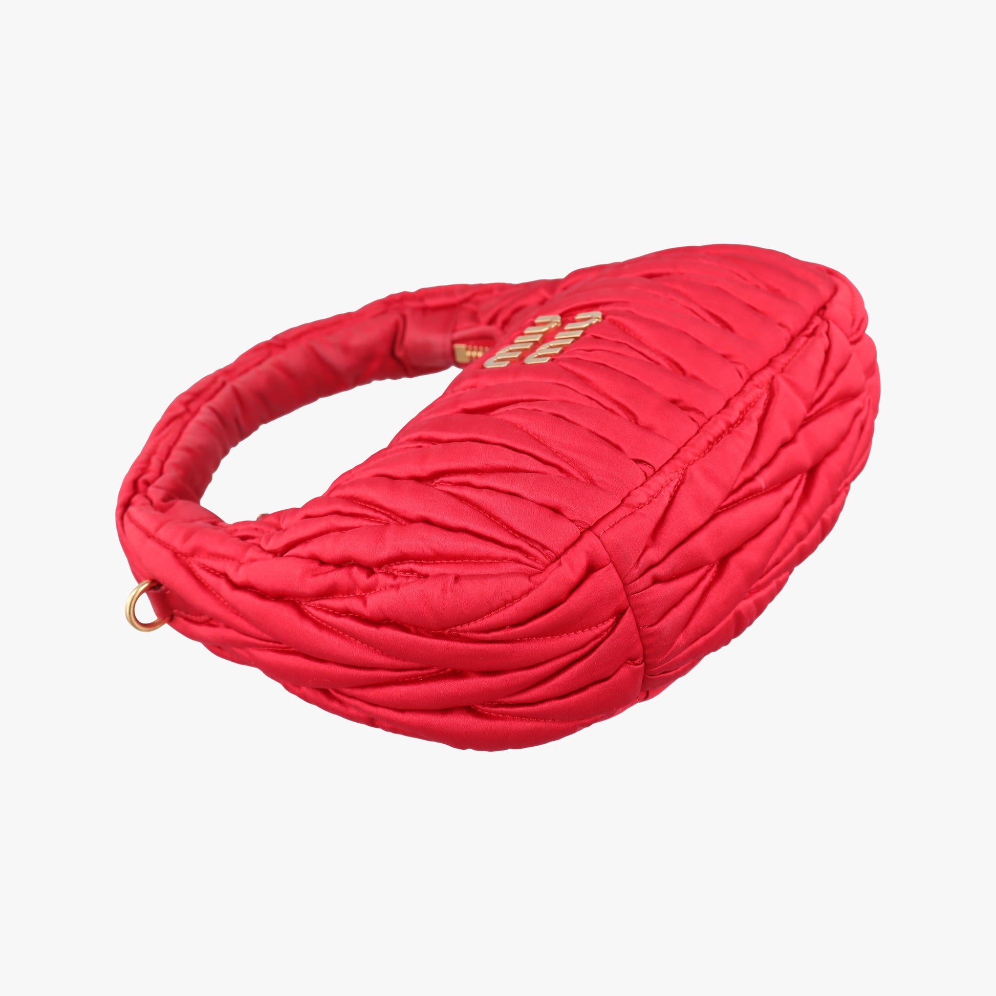Wander Matelasse hobo Red Satin 5BC125 IC Chipワンダー マテラッセ ホーボー レッド サテン 5BC125 ICチップ