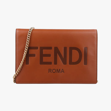 Roma Logo woc Brown Leather 8BS006 8BS006-AAYZ 218-3260ローマ ロゴ WOC ブラウン レザー 8BS006 8BS006-AAYZ 218-3260