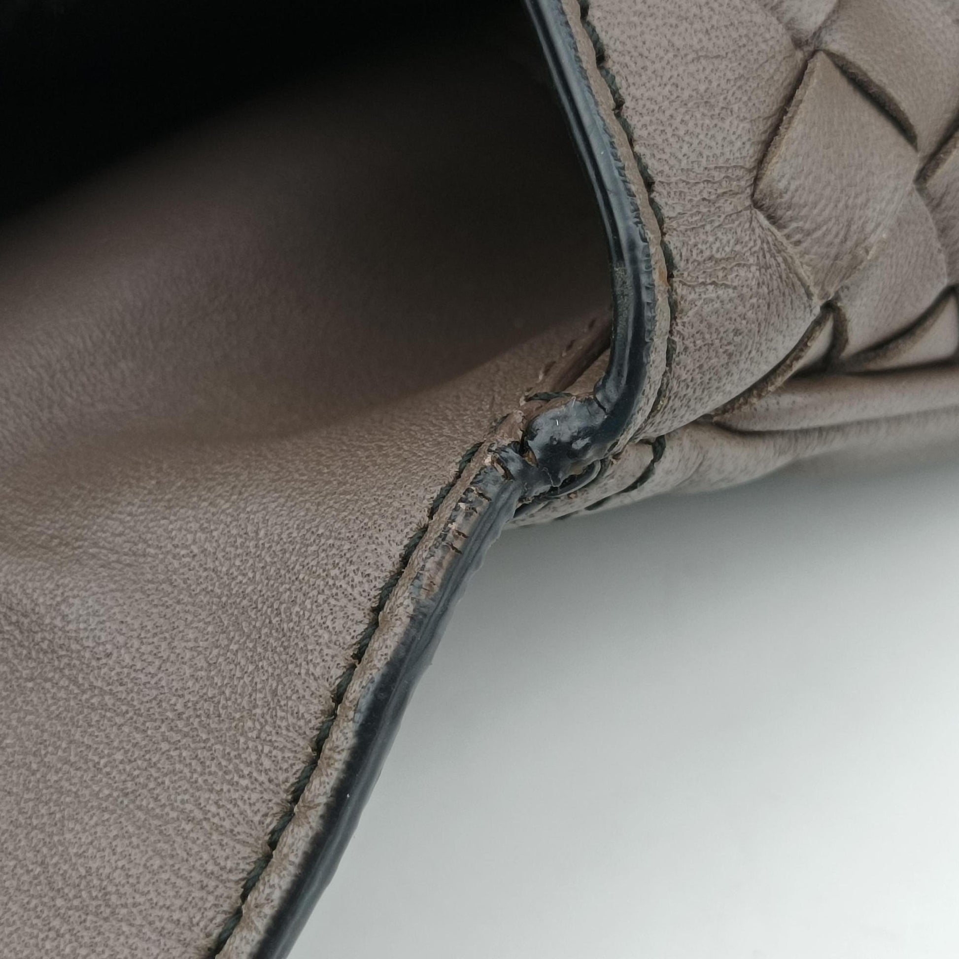Luna Intrecciato Brown lambskin B07744018G IC Chipルナ イントレチャート ブラウン ラムスキン B07744018G ICチップ