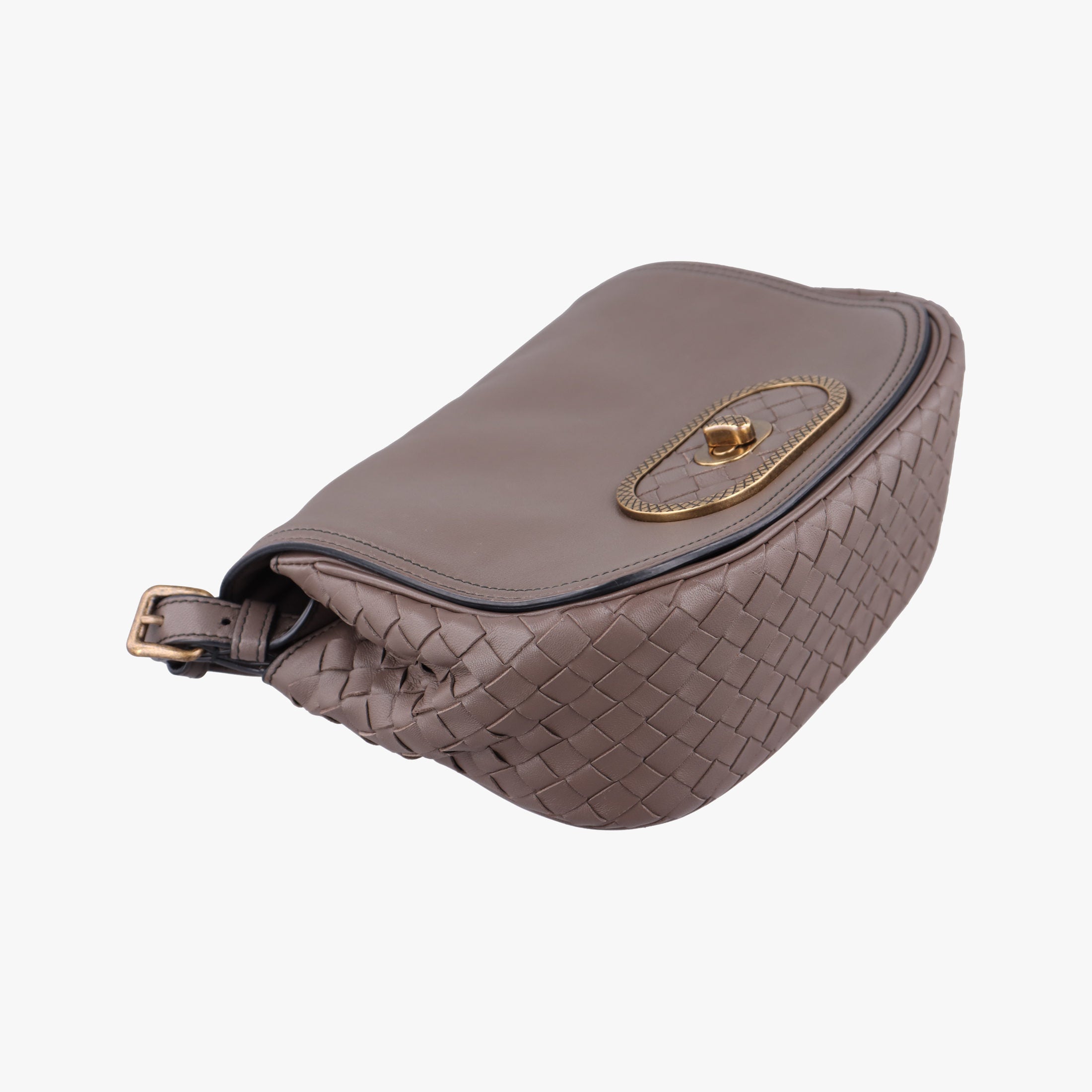 Luna Intrecciato Brown lambskin B07744018G IC Chipルナ イントレチャート ブラウン ラムスキン B07744018G ICチップ