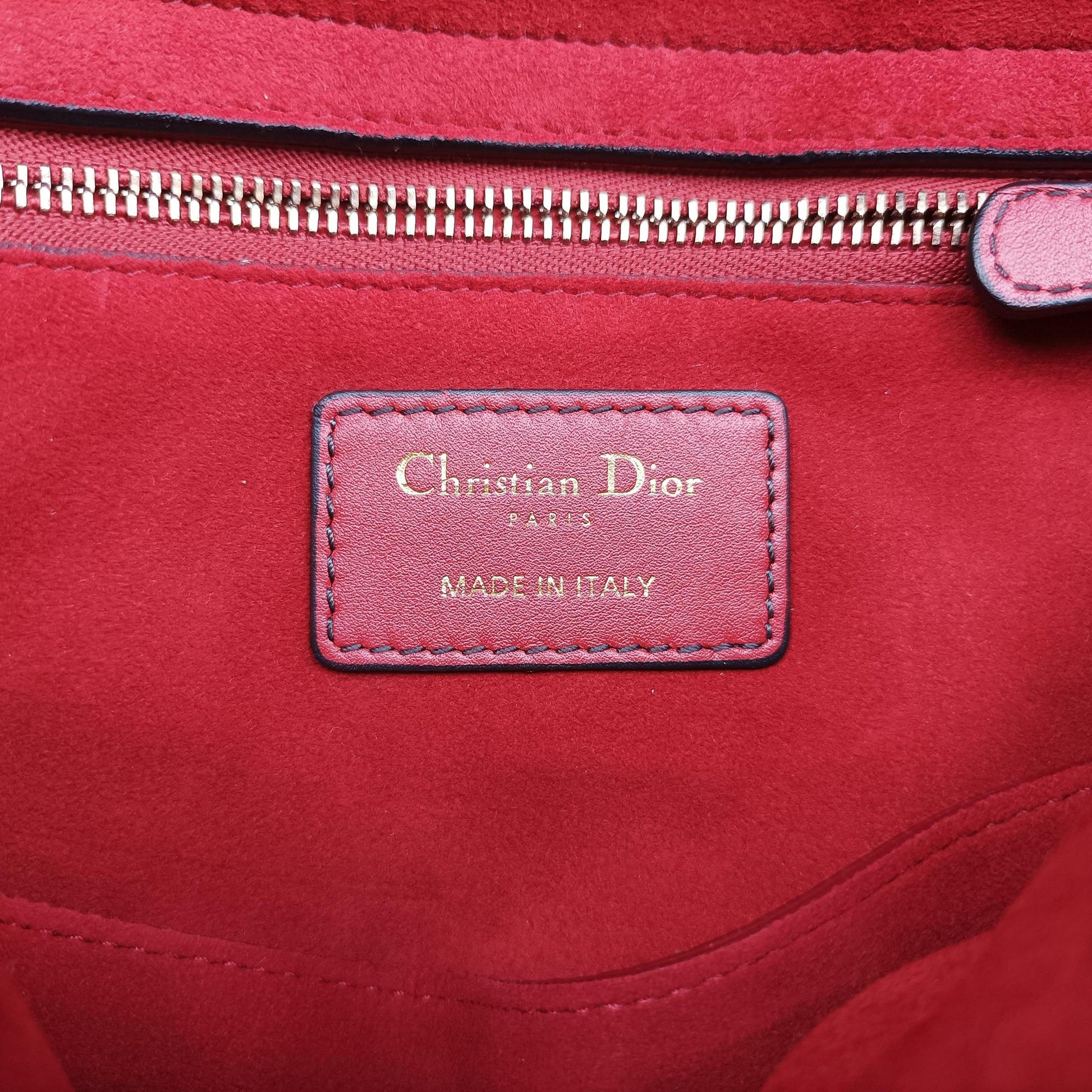 Lady Dior Red Leather 01-BO-1117レディディオール レッド レザー 01-BO-1117