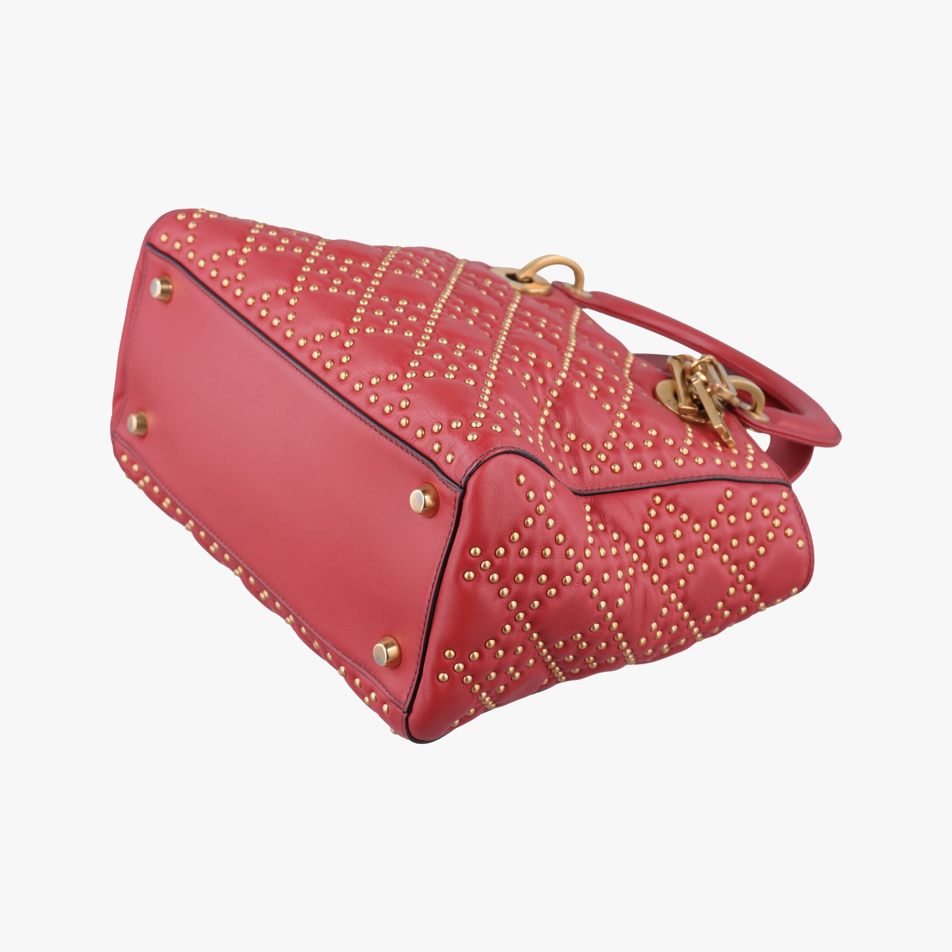 Lady Dior Red Leather 01-BO-1117レディディオール レッド レザー 01-BO-1117