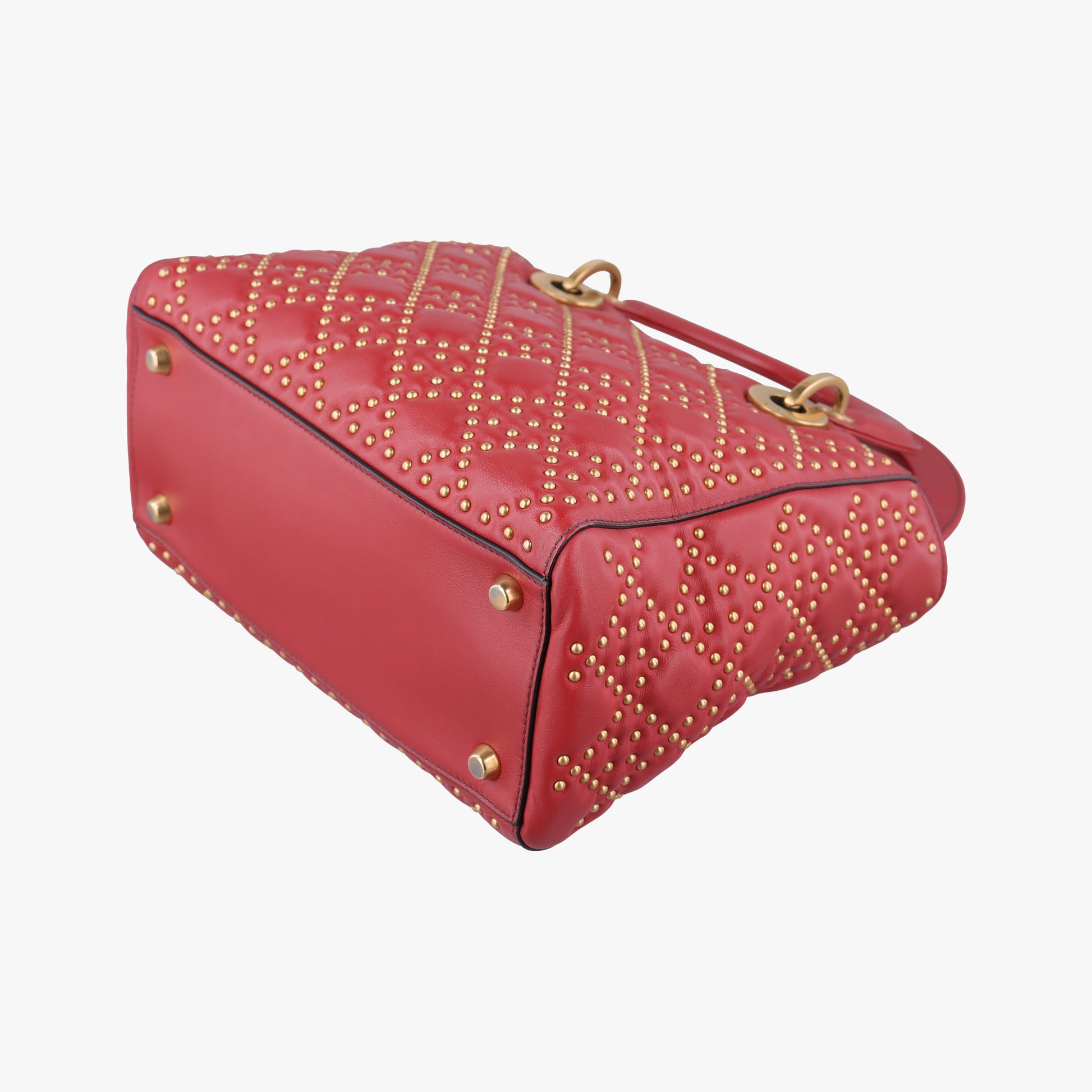 Lady Dior Red Leather 01-BO-1117レディディオール レッド レザー 01-BO-1117