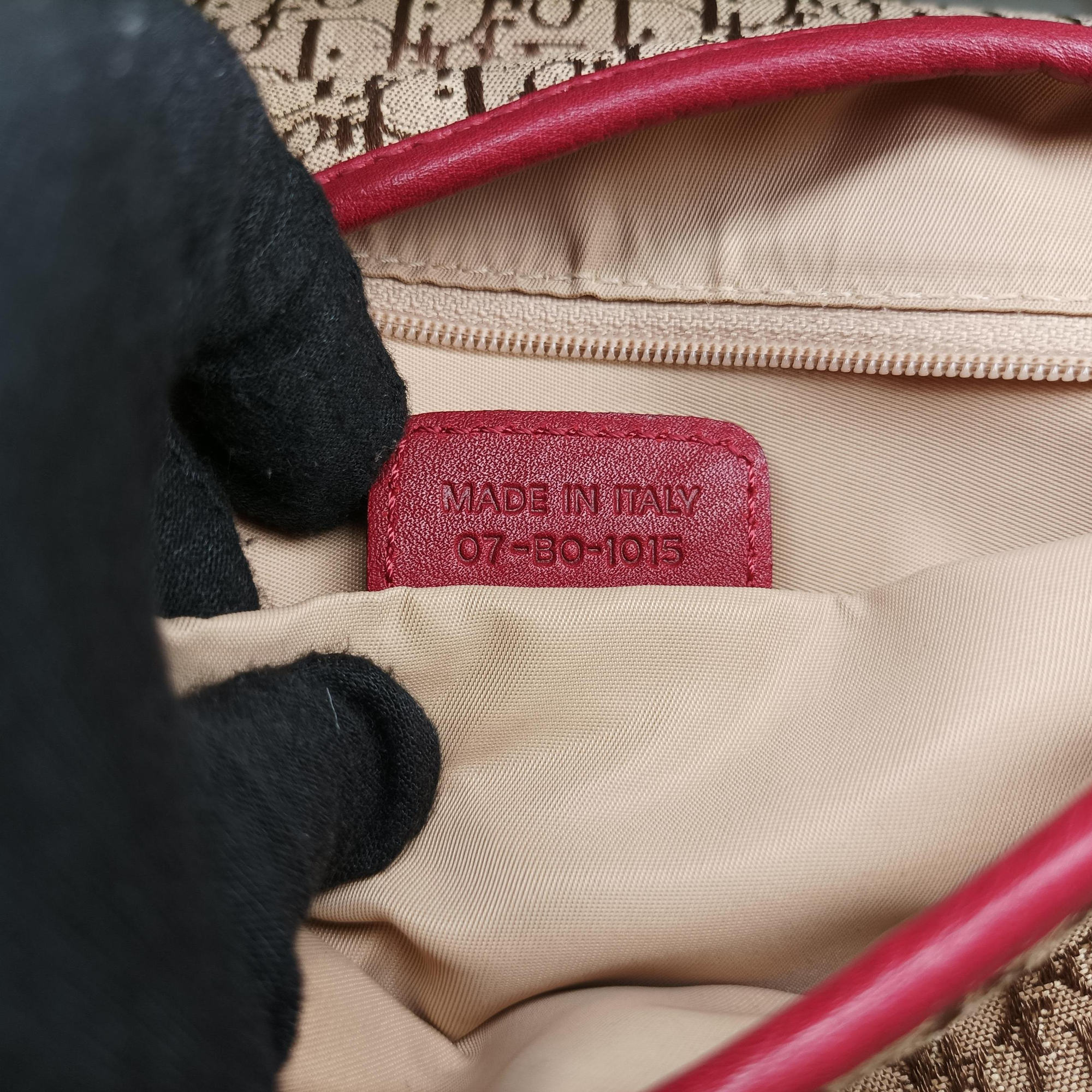 Street Chic Messenger Red × Brown Jacquard Canvas×Leather 07-BO-1015ストリートシック メッセンジャー レッド × ブラウン ジャガード キャンバス × カーフレザー 07-BO-1015