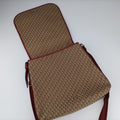 Street Chic Messenger Red × Brown Jacquard Canvas×Leather 07-BO-1015ストリートシック メッセンジャー レッド × ブラウン ジャガード キャンバス × カーフレザー 07-BO-1015