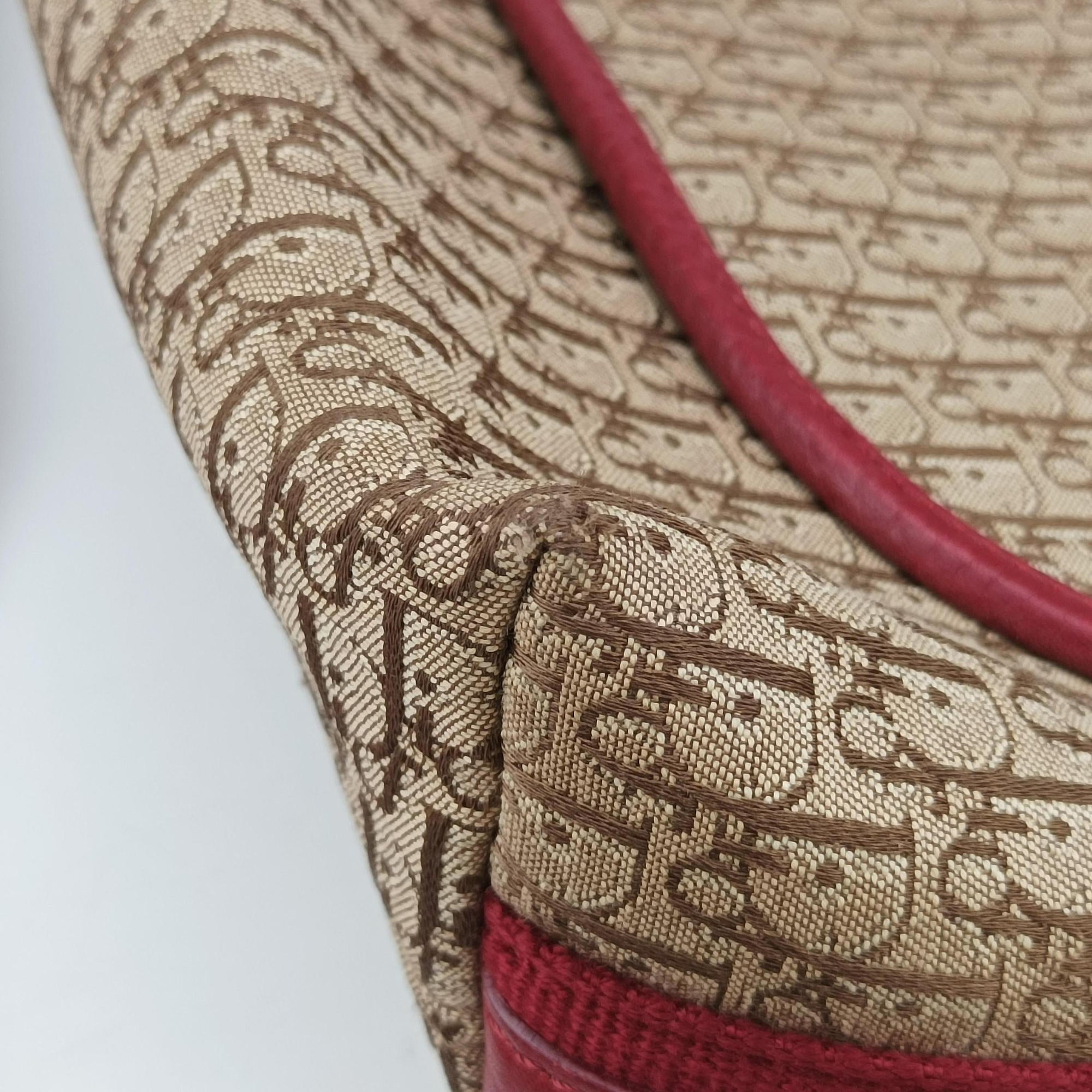 Street Chic Messenger Red × Brown Jacquard Canvas×Leather 07-BO-1015ストリートシック メッセンジャー レッド × ブラウン ジャガード キャンバス × カーフレザー 07-BO-1015