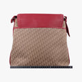 Street Chic Messenger Red × Brown Jacquard Canvas×Leather 07-BO-1015ストリートシック メッセンジャー レッド × ブラウン ジャガード キャンバス × カーフレザー 07-BO-1015