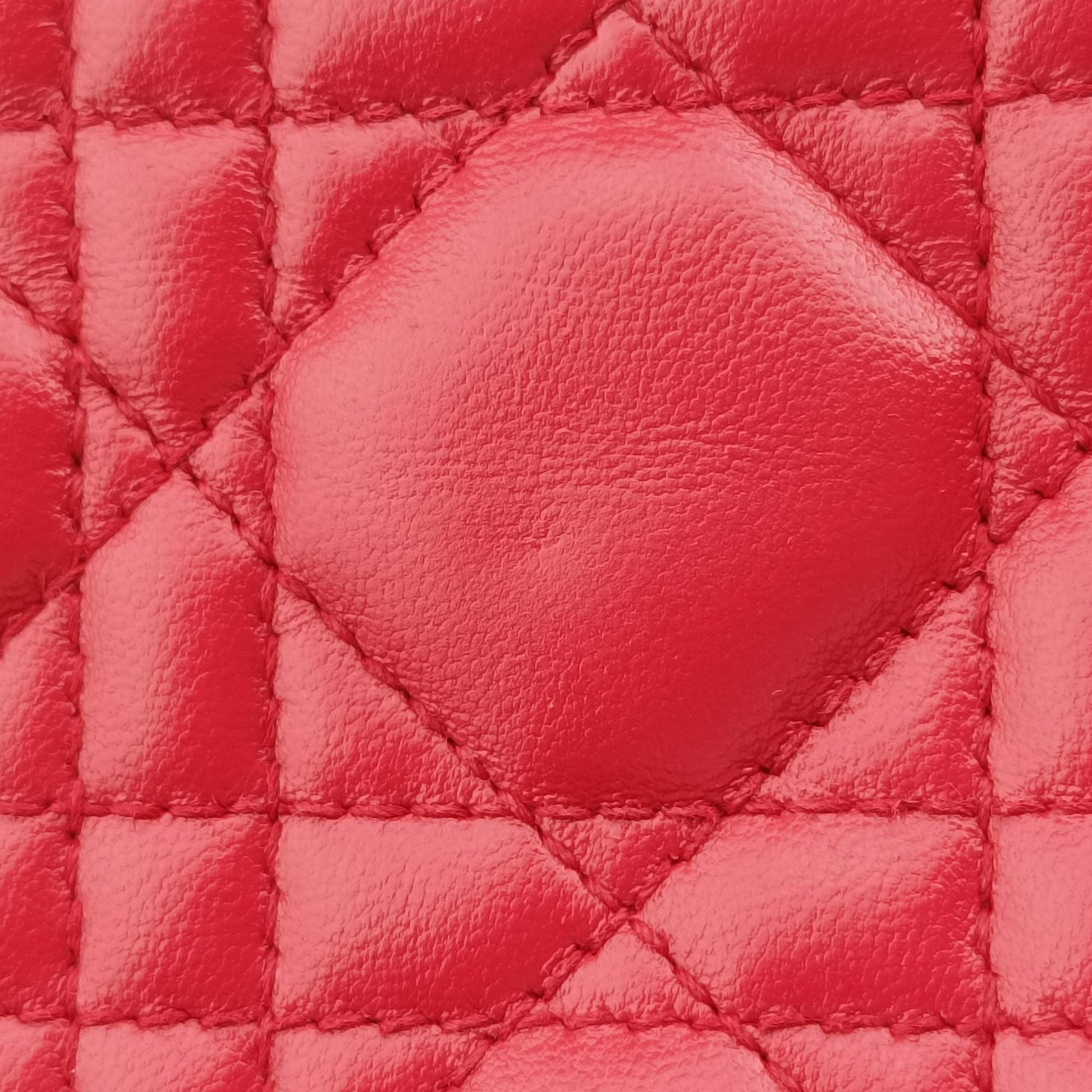 Lady Dior Red lambskin 18-MA-1103レディディオール レッド ラムスキン 18-MA-1103