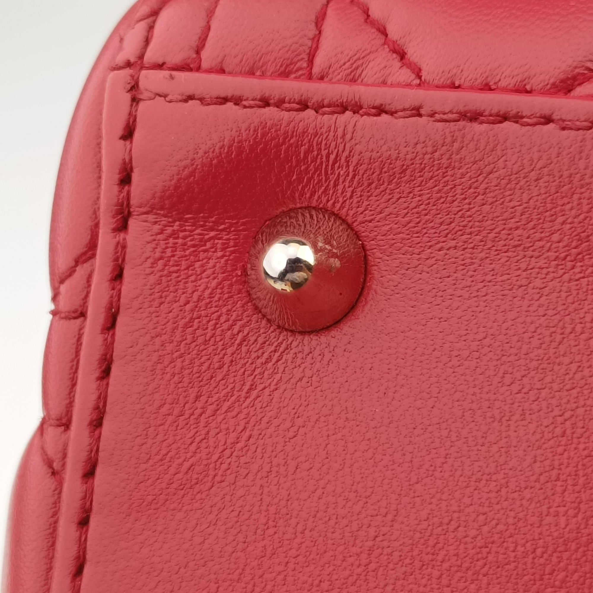 Lady Dior Red lambskin 18-MA-1103レディディオール レッド ラムスキン 18-MA-1103
