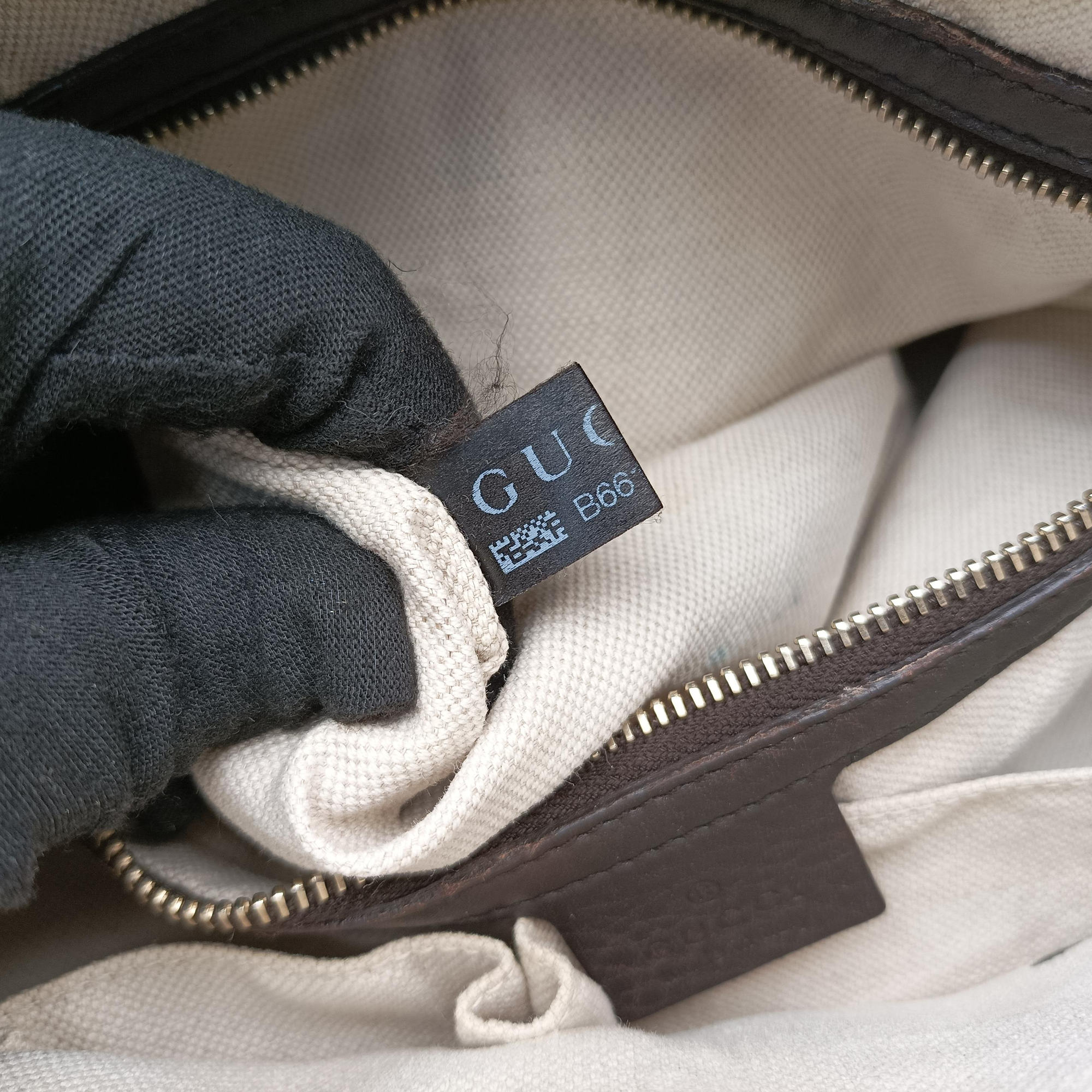 Horsebit Diamante Beige × Dark Brown Canvas×Leather 247286 B6612517ホースビット ディアマンテ ベージュ × ダークブラウン キャンバス×レザー 247286 B6612517