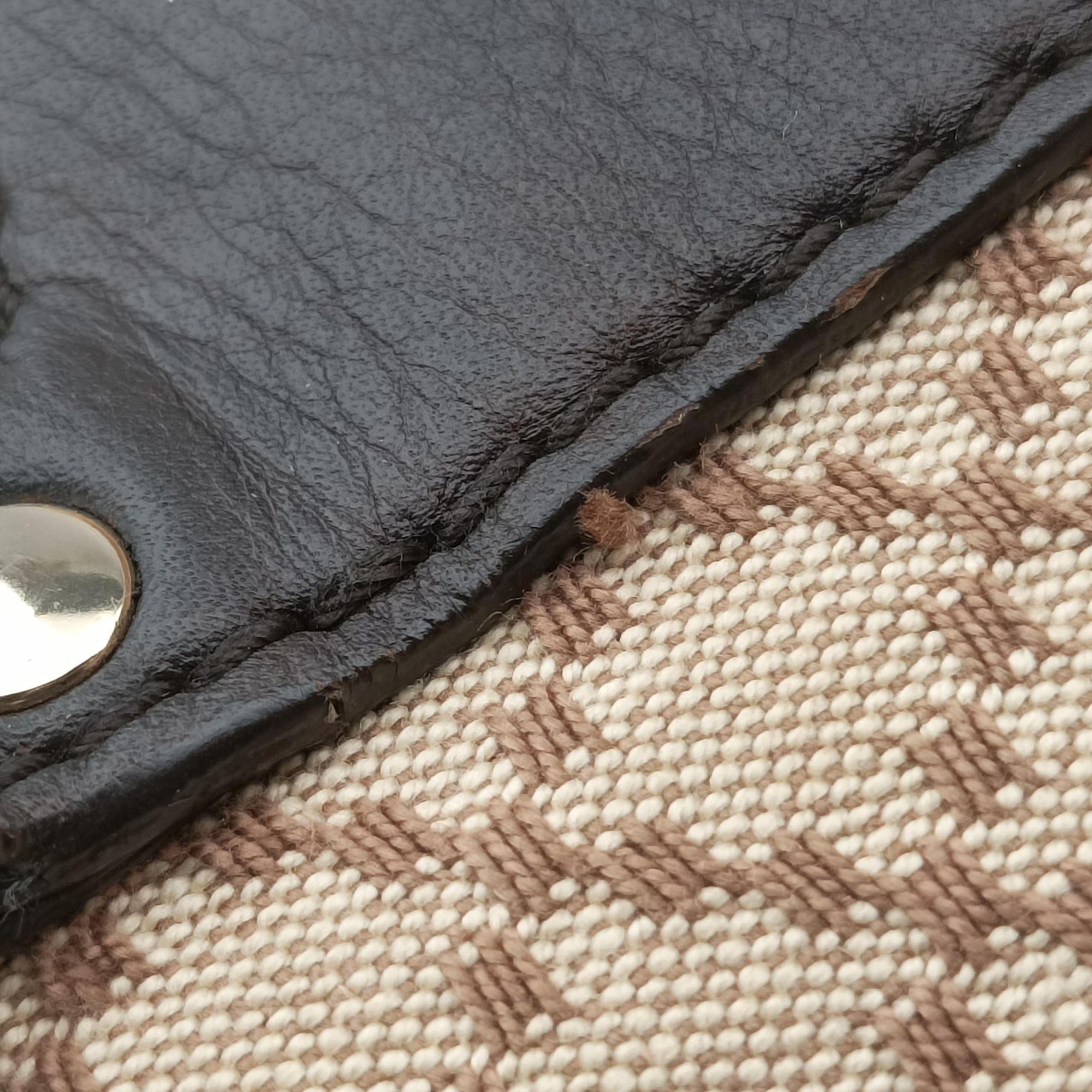 Horsebit Diamante Beige × Dark Brown Canvas×Leather 247286 B6612517ホースビット ディアマンテ ベージュ × ダークブラウン キャンバス×レザー 247286 B6612517