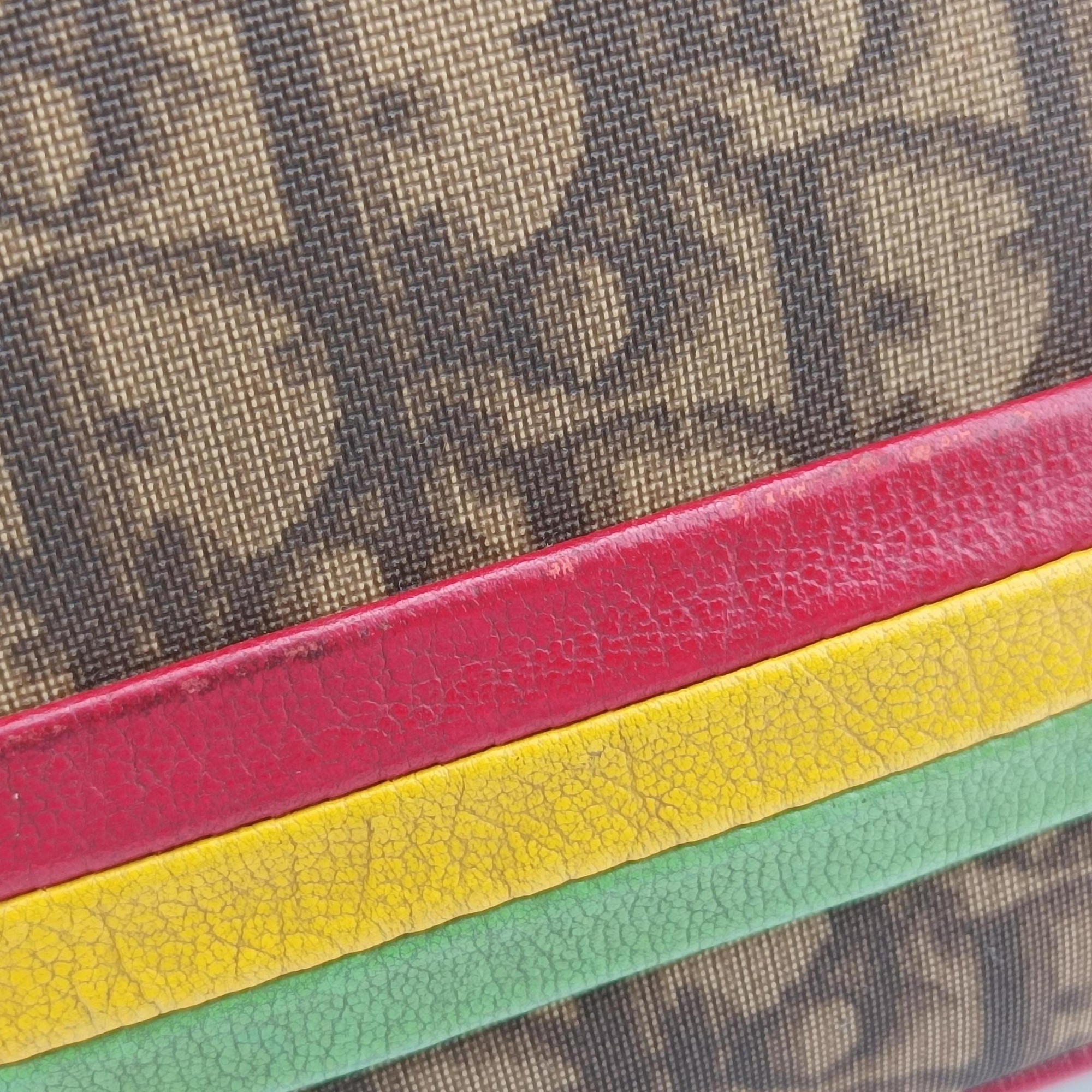 Rasta Trotter Messenger beige×Multicolour PVC coated canvas BO A 0074ラスタトロッターメッセンジャー ベージュ×マルチカラー PVCコーティングキャンバス BO A 0074