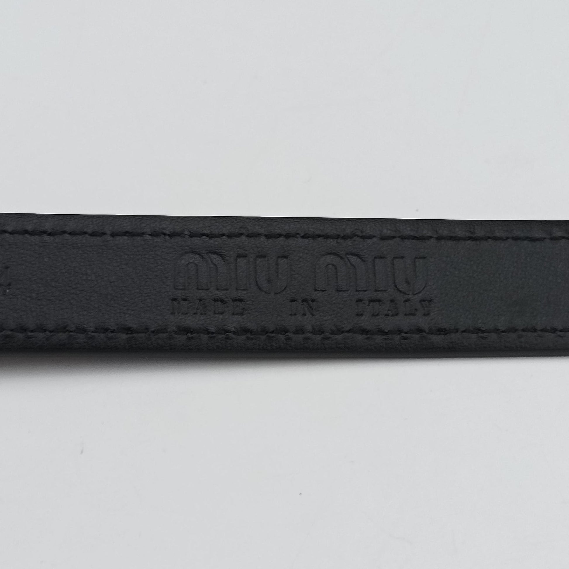 Logo belt Black leather DNP104ロゴベルト ブラック レザー DNP104