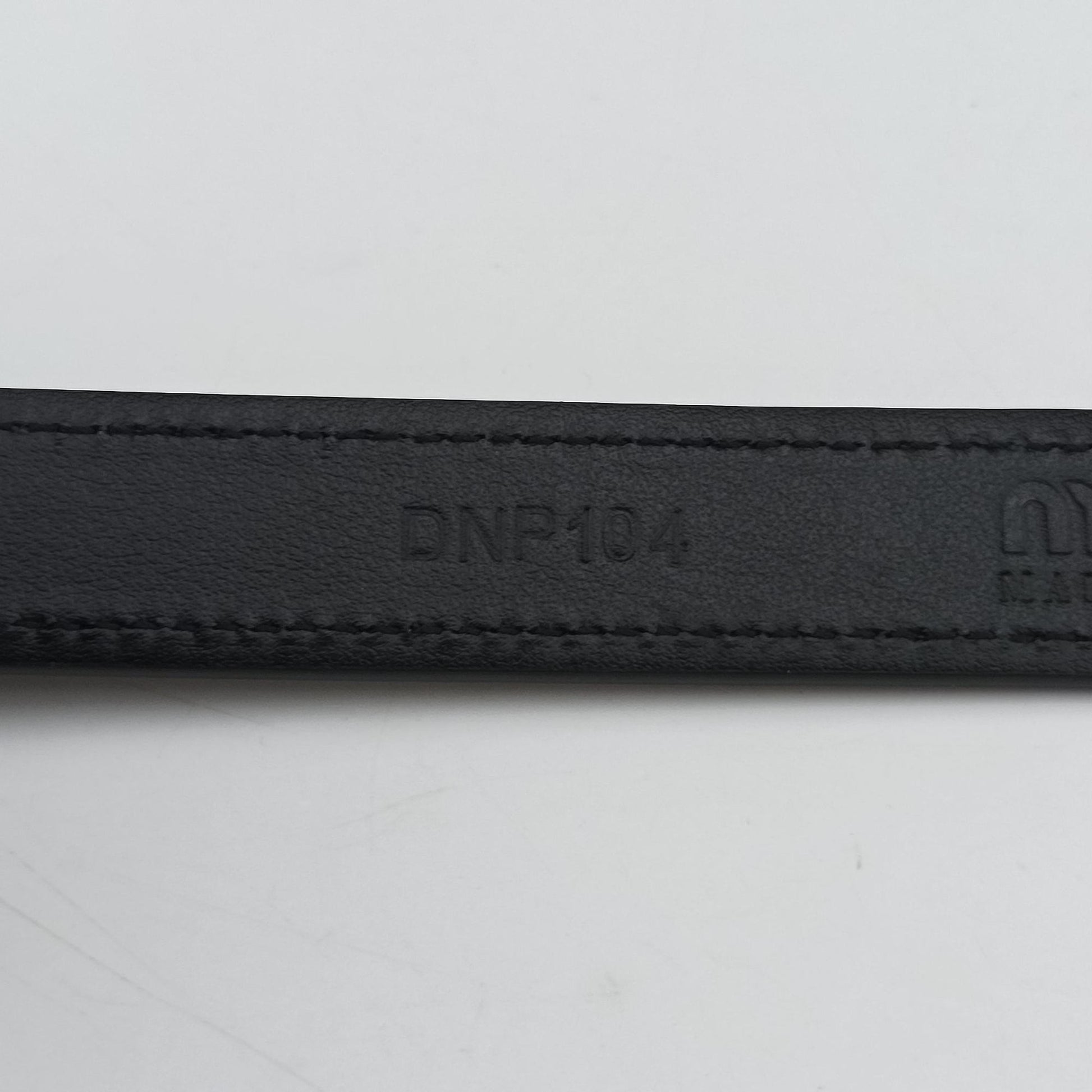 Logo belt Black leather DNP104ロゴベルト ブラック レザー DNP104