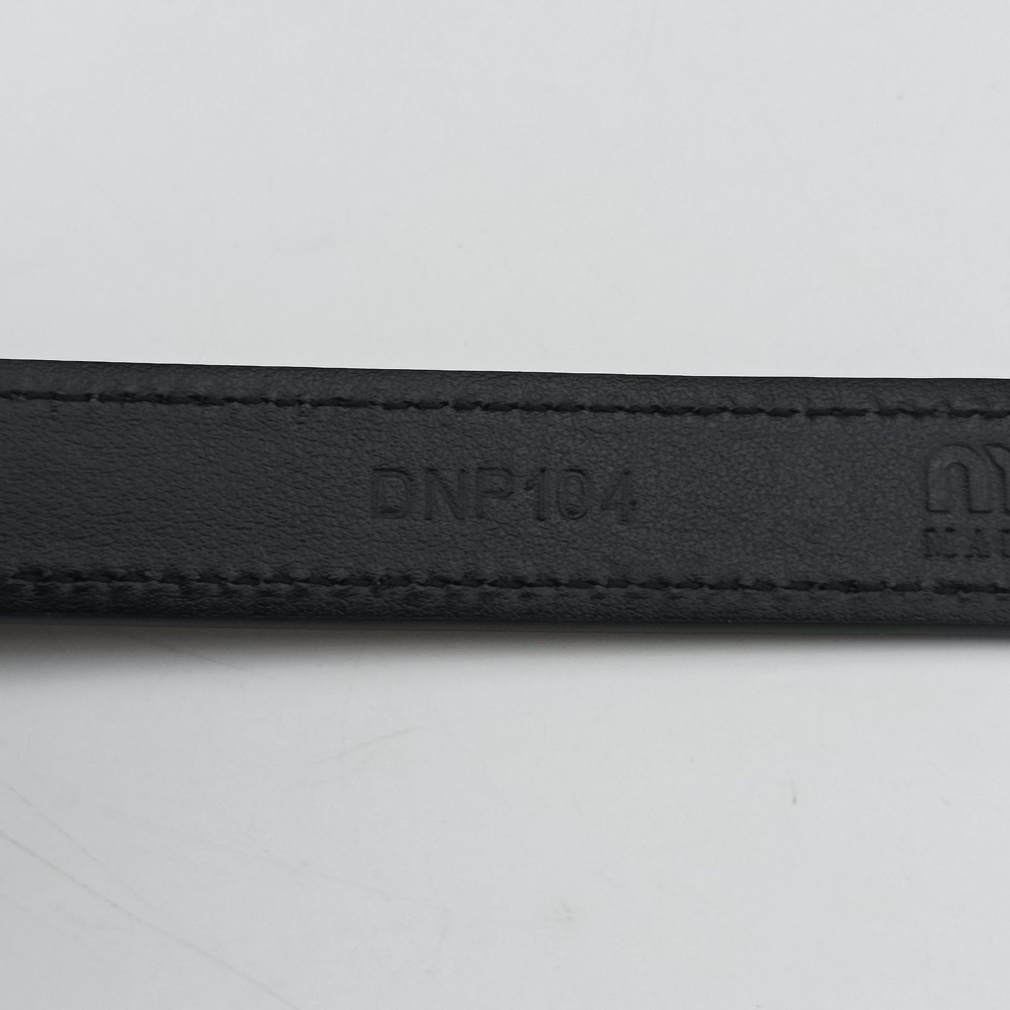 Logo belt Black leather DNP104ロゴベルト ブラック レザー DNP104