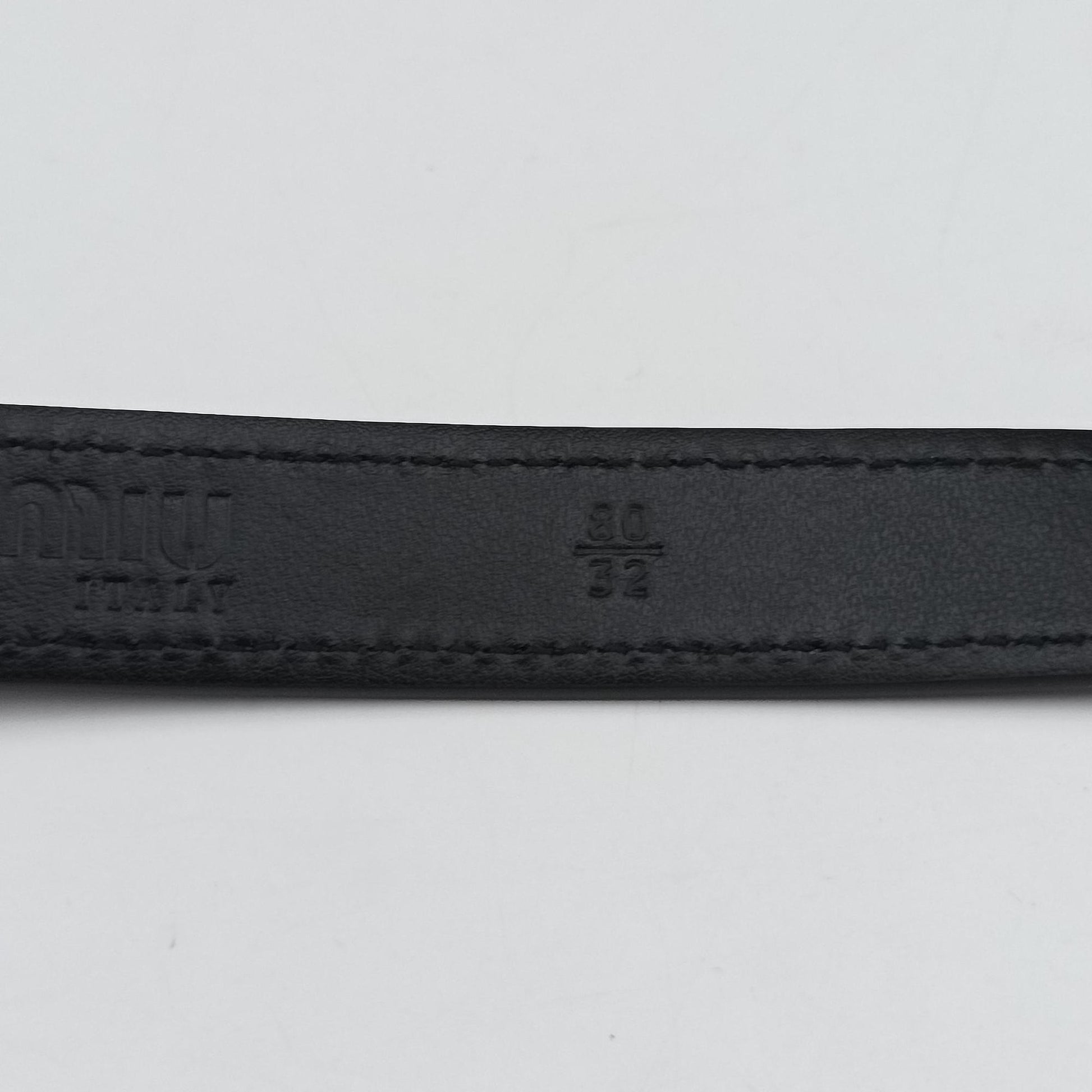 Logo belt Black leather DNP104ロゴベルト ブラック レザー DNP104