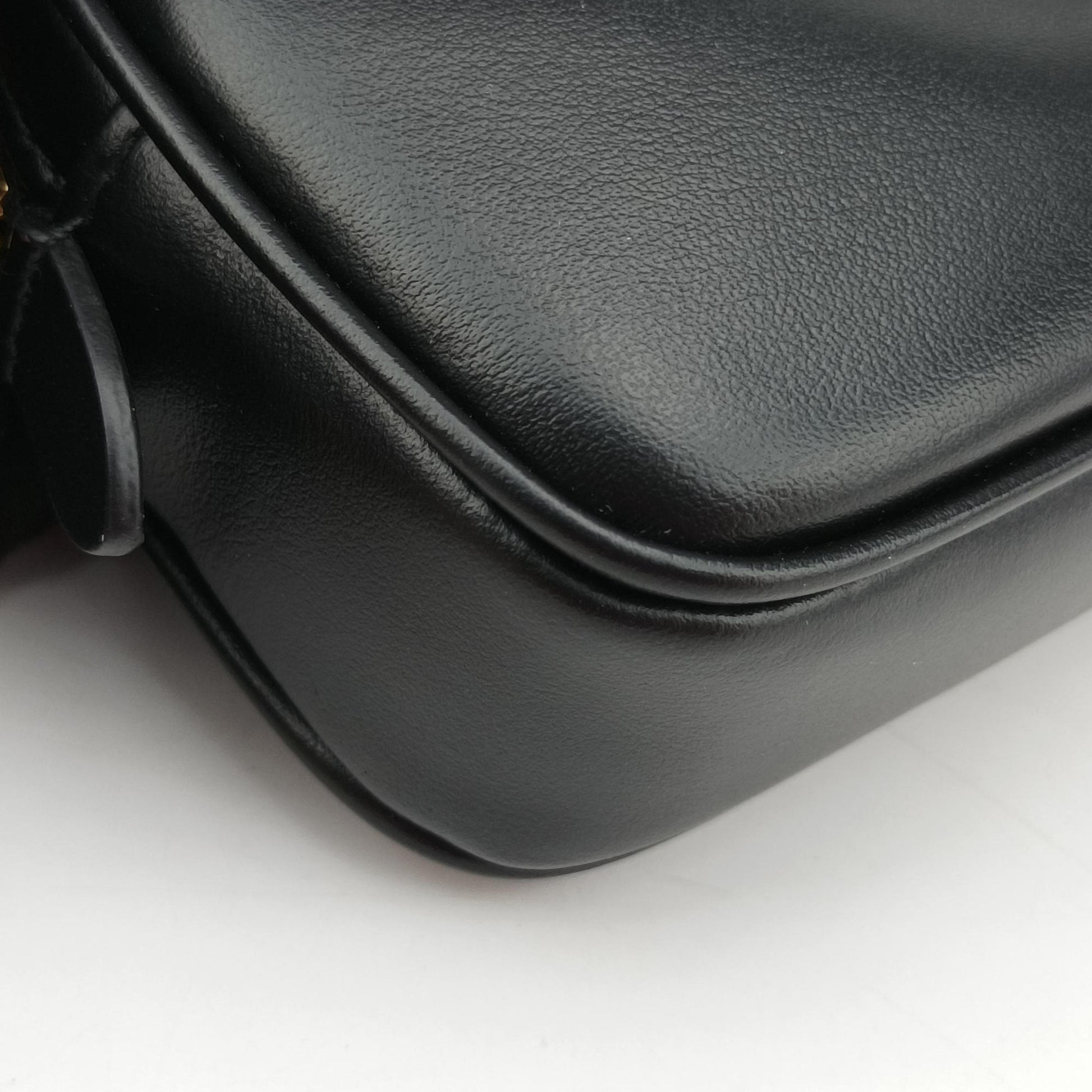 Logo belt Black leather DNP104ロゴベルト ブラック レザー DNP104
