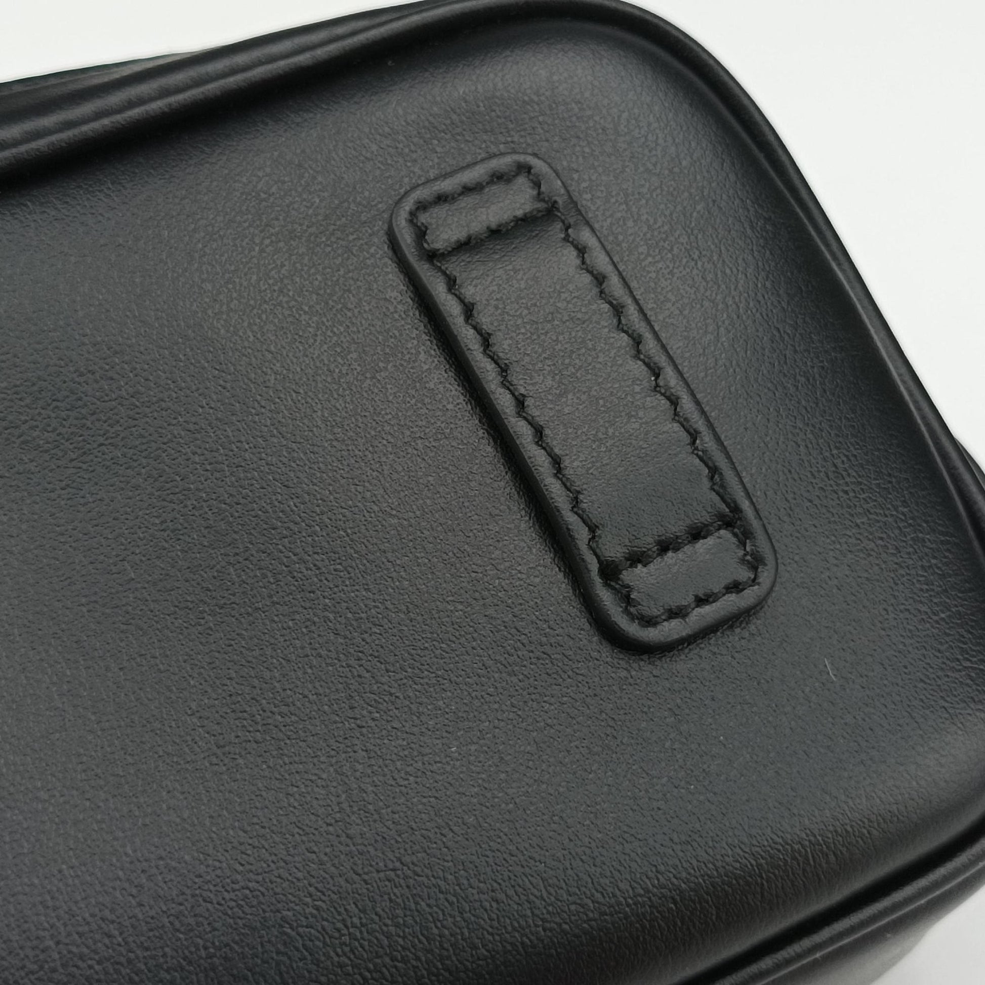 Logo belt Black leather DNP104ロゴベルト ブラック レザー DNP104
