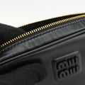 Logo belt Black leather DNP104ロゴベルト ブラック レザー DNP104