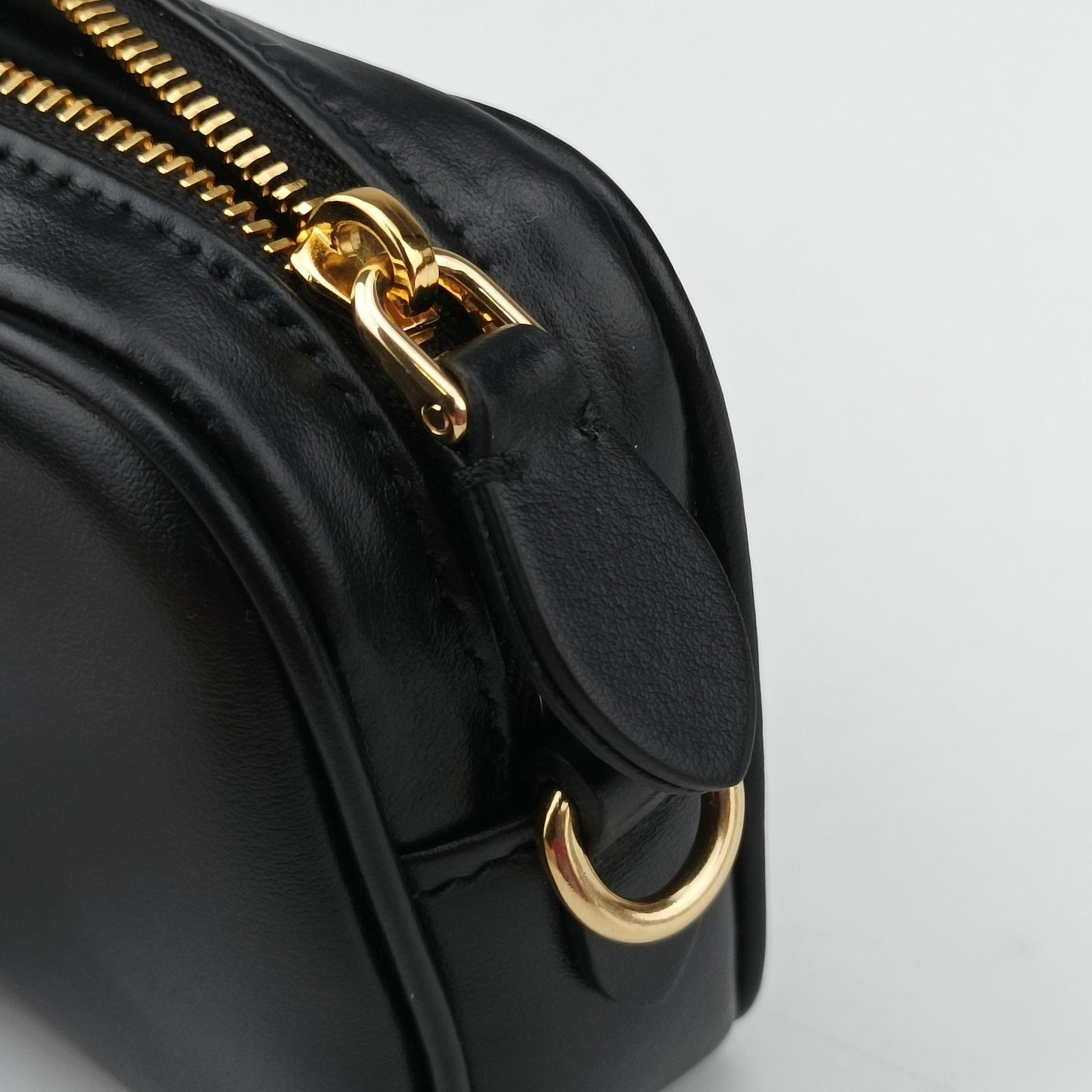Logo belt Black leather DNP104ロゴベルト ブラック レザー DNP104