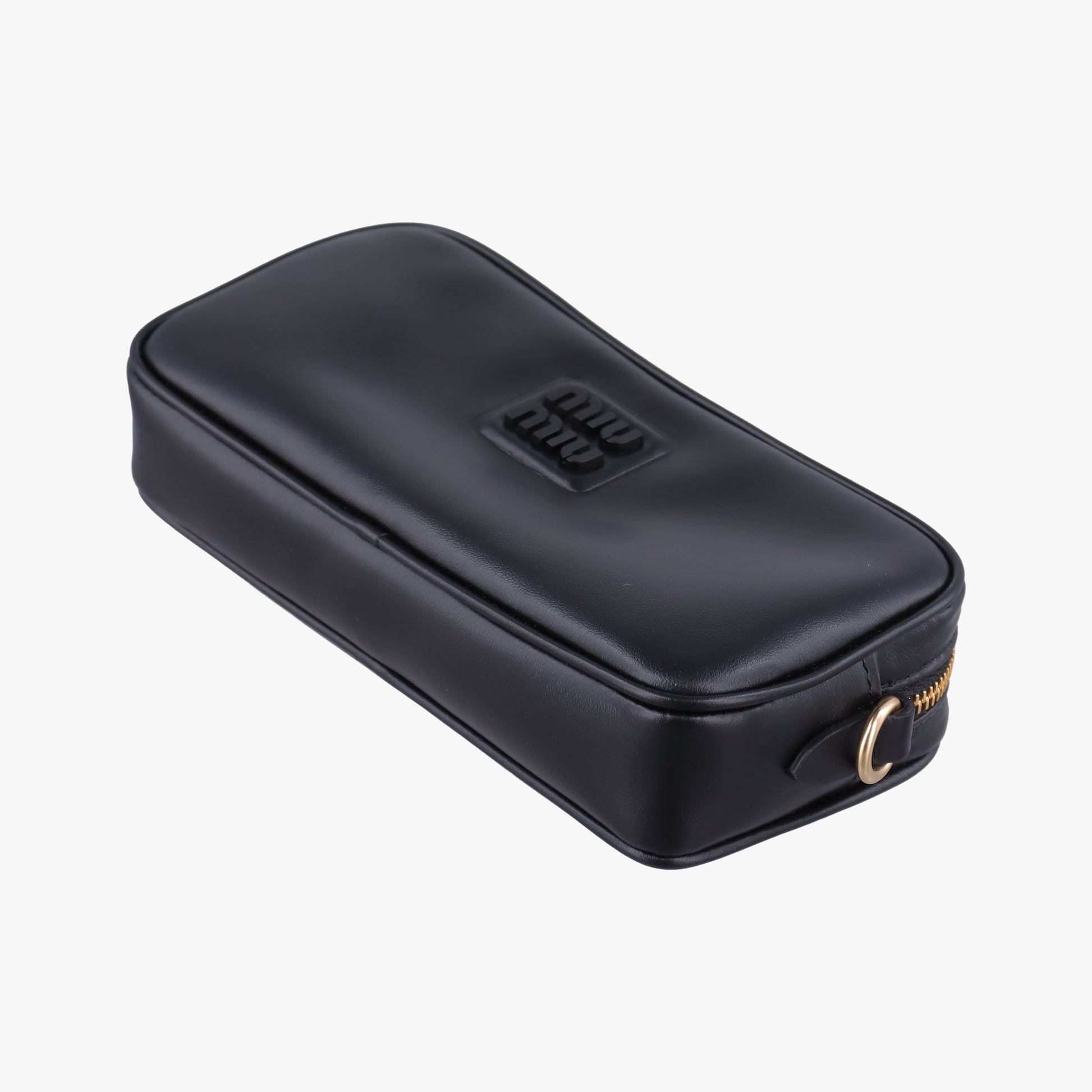 Logo belt Black leather DNP104ロゴベルト ブラック レザー DNP104