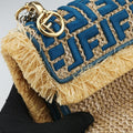 KAN I F Blue straw×fabric 8BT286 8BT286-A23Q 188-10429キャナイエフ ブルー ストロー×ファブリック 8BT286 8BT286-A23Q 188-10429