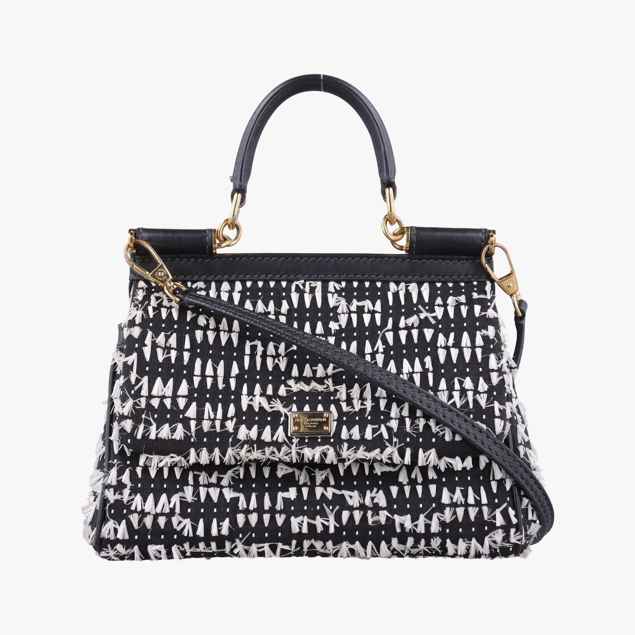 SICILY Black×white Canvas × Leather シシリー ブラック×ホワイト キャンバス × レザー 