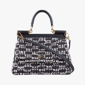 SICILY Black×white Canvas × Leather シシリー ブラック×ホワイト キャンバス × レザー 