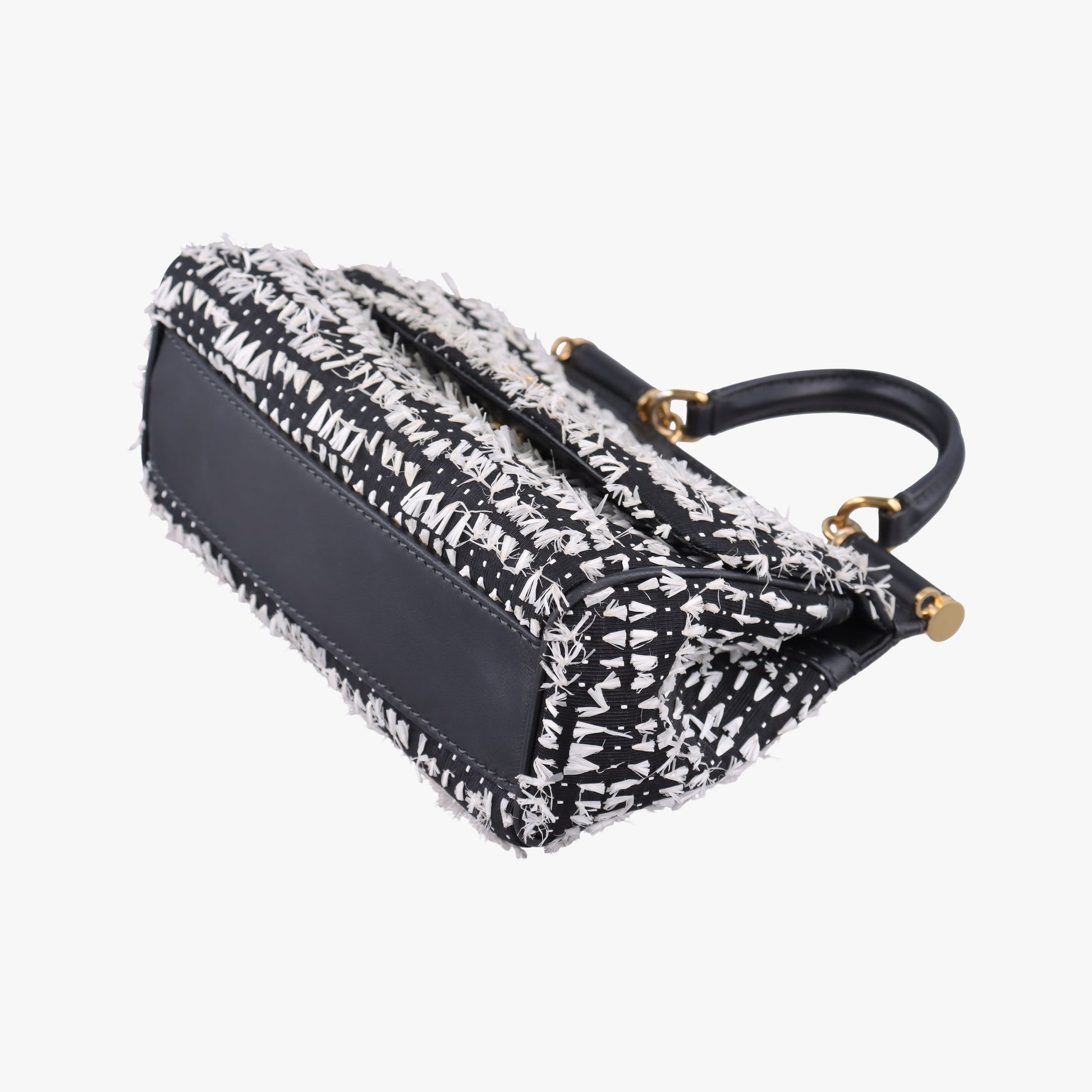 SICILY Black×white Canvas × Leather シシリー ブラック×ホワイト キャンバス × レザー 