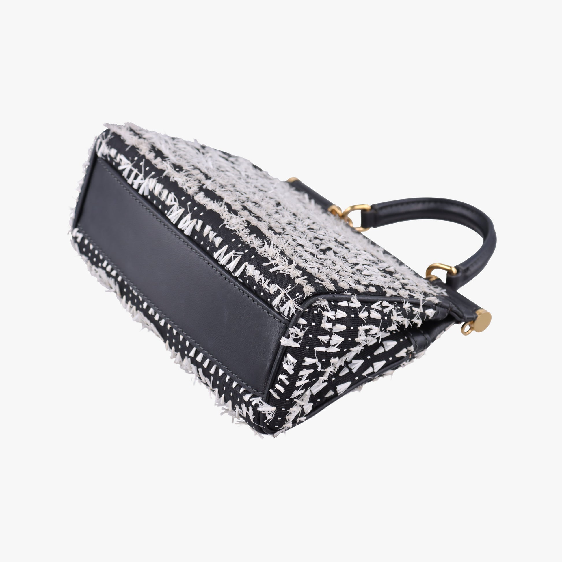 SICILY Black×white Canvas × Leather シシリー ブラック×ホワイト キャンバス × レザー 