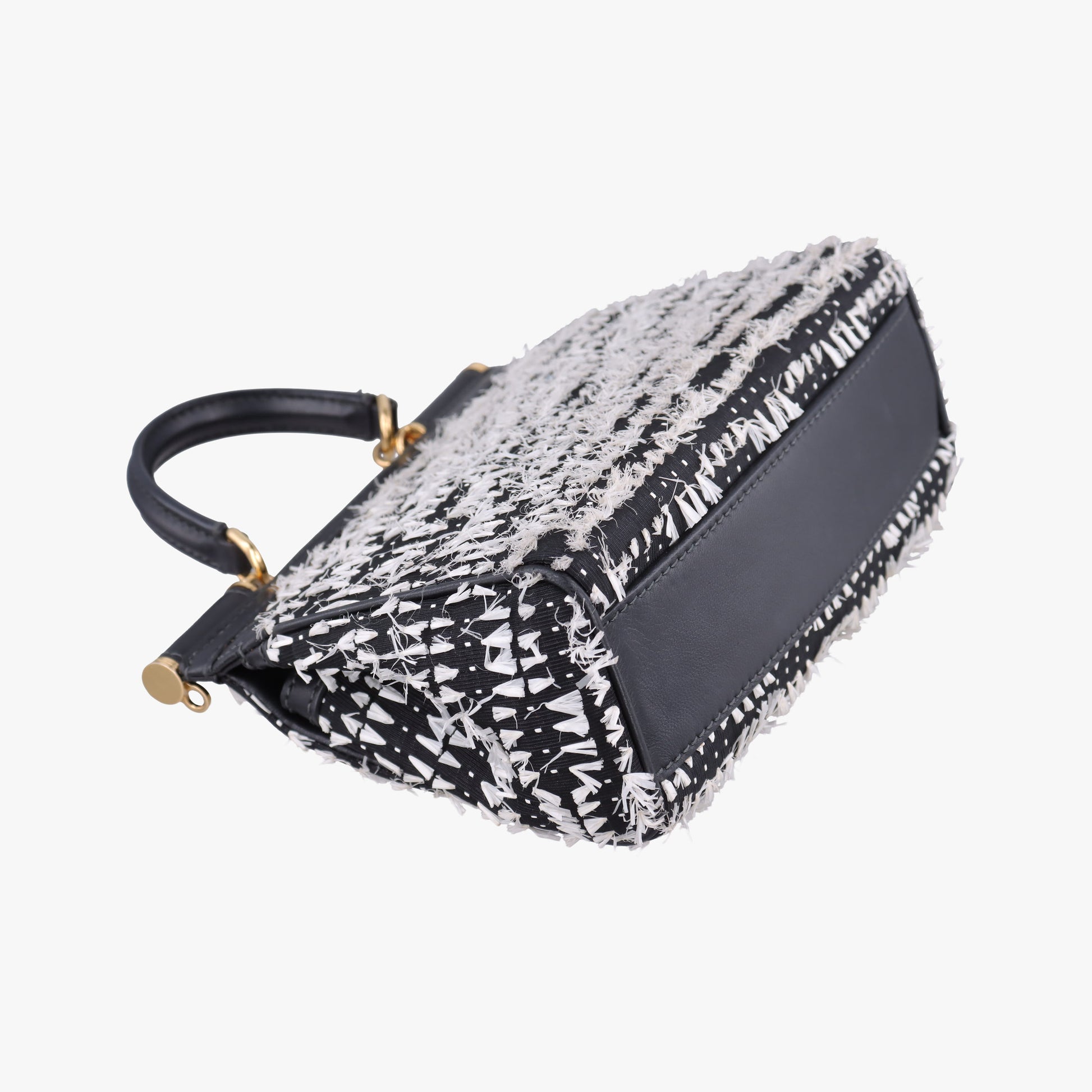 SICILY Black×white Canvas × Leather シシリー ブラック×ホワイト キャンバス × レザー 