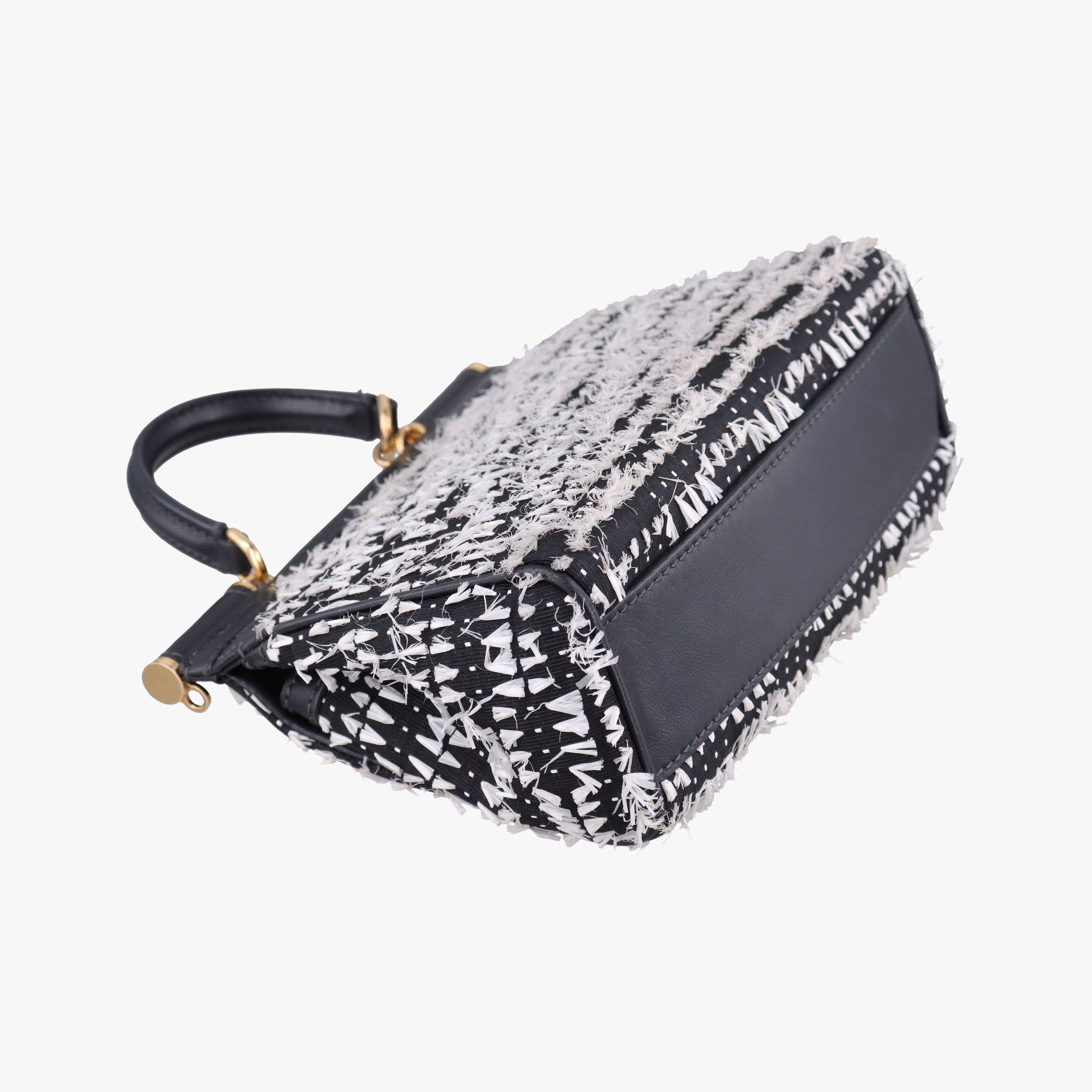 SICILY Black×white Canvas × Leather シシリー ブラック×ホワイト キャンバス × レザー 