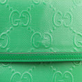GG Embossed Messenger Bag Green Leather 625782 D033107394GGエンボス メッセンジャー グリーン レザー 625782 D033107394