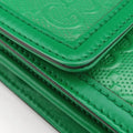 GG Embossed Messenger Bag Green Leather 625782 D033107394GGエンボス メッセンジャー グリーン レザー 625782 D033107394