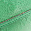 GG Embossed Messenger Bag Green Leather 625782 D033107394GGエンボス メッセンジャー グリーン レザー 625782 D033107394