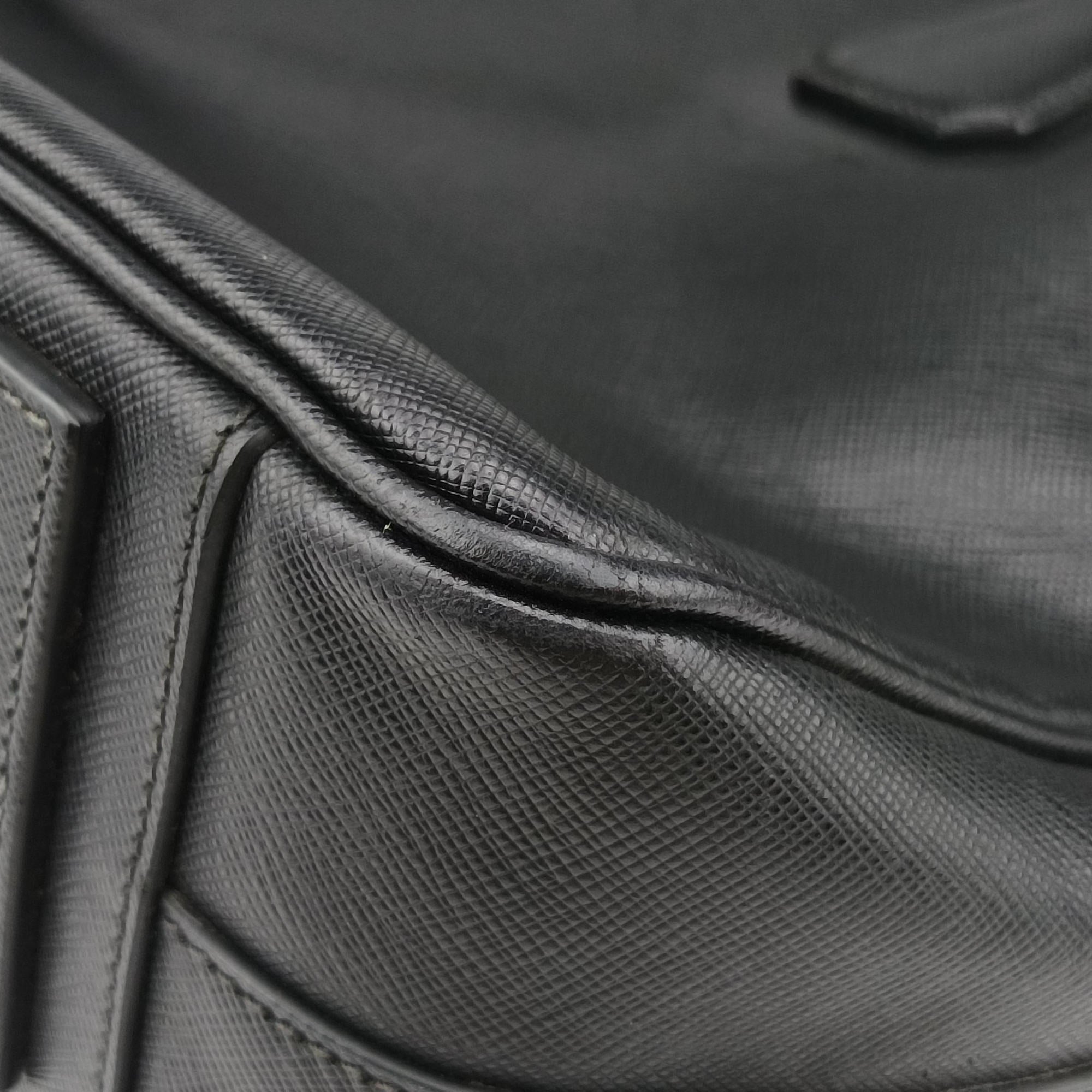business bag briefcase Black SAFFIANO Leather 2VE363 208ビジネスバッグ ブリーフケース ブラック サフィアーノレザー 2VE363 208