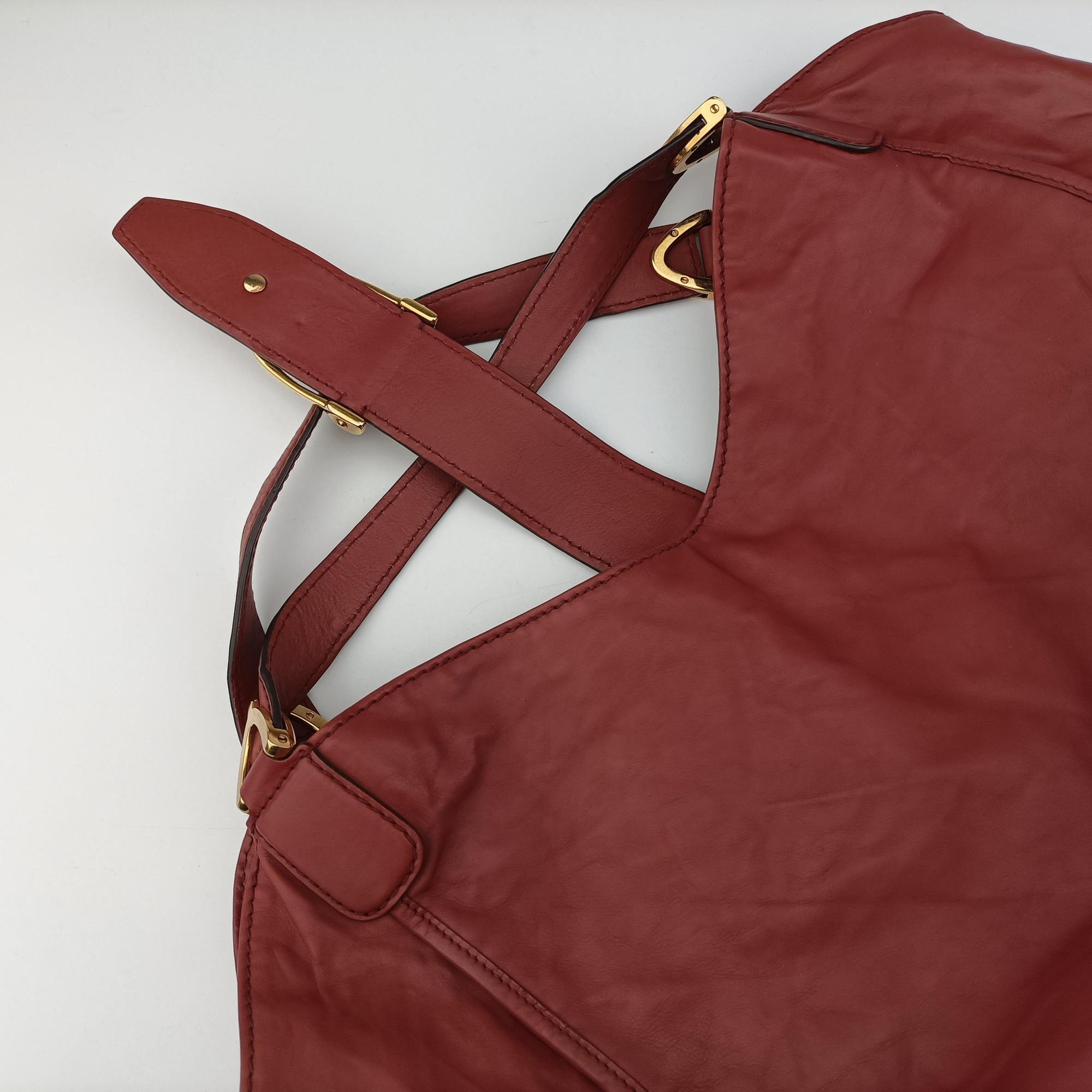 Soft Stirrup Burgundy Leather 296856 I012482047ソフト スターラップ ワインレッド レザー 296856 I012482047