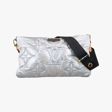 Maxi Multi Pochette Accessoires Silver Recycled metallic nylon M21057 IC Chipマキシ ミュルティ ポシェット アクセソワール シルバー リサイクル メタリック ナイロン M21057 ICチップ