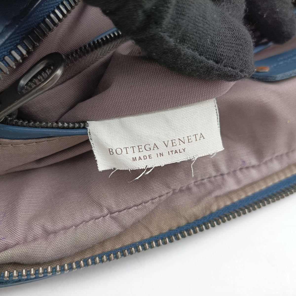 Intrecciato Blue×Black lambskin B07543678Xイントレチャート ブルー×ブラック ラムスキン B07543678X