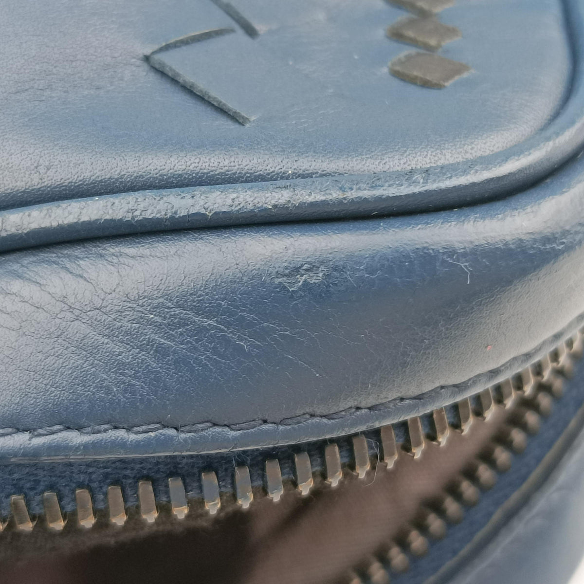 Intrecciato Blue×Black lambskin B07543678Xイントレチャート ブルー×ブラック ラムスキン B07543678X
