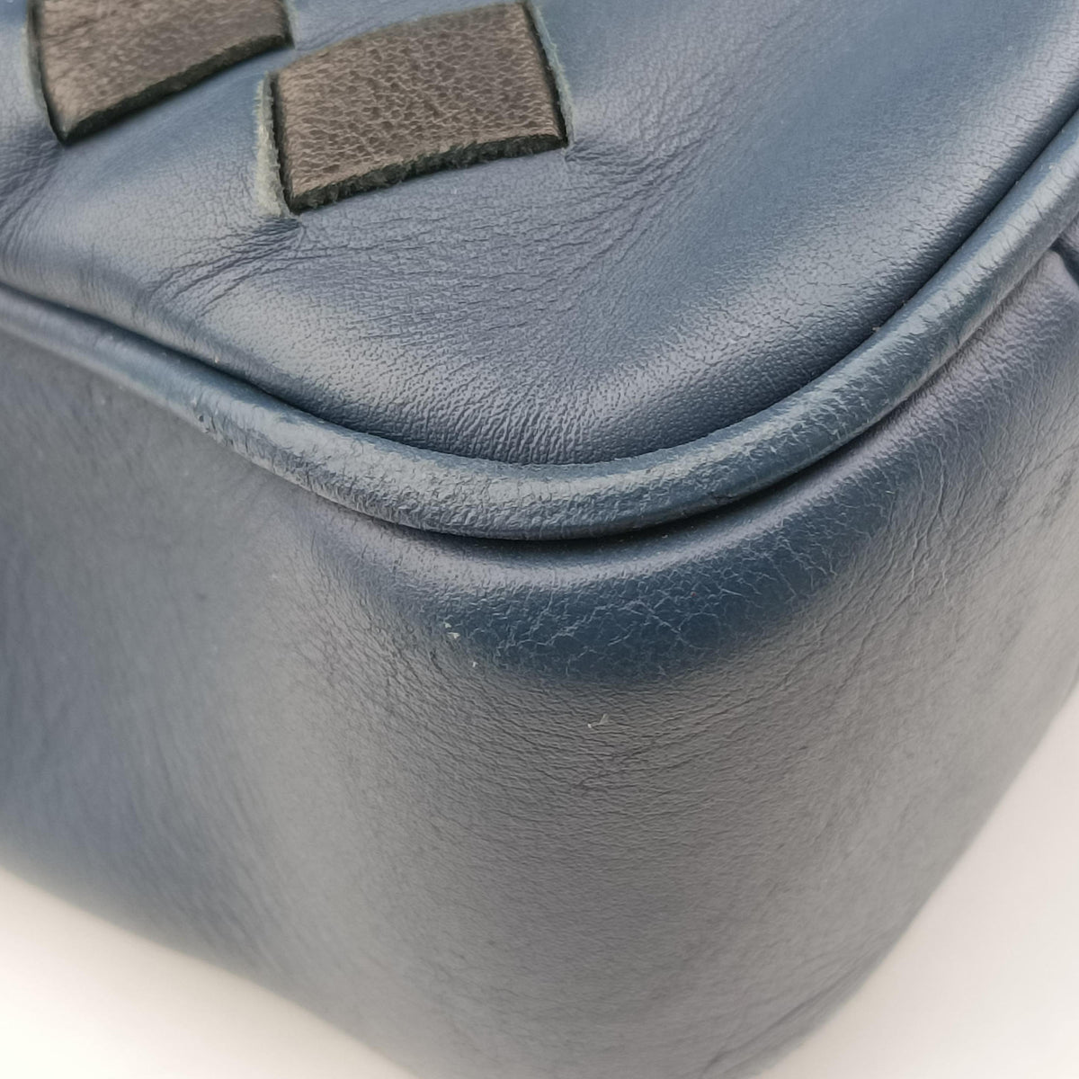 Intrecciato Blue×Black lambskin B07543678Xイントレチャート ブルー×ブラック ラムスキン B07543678X