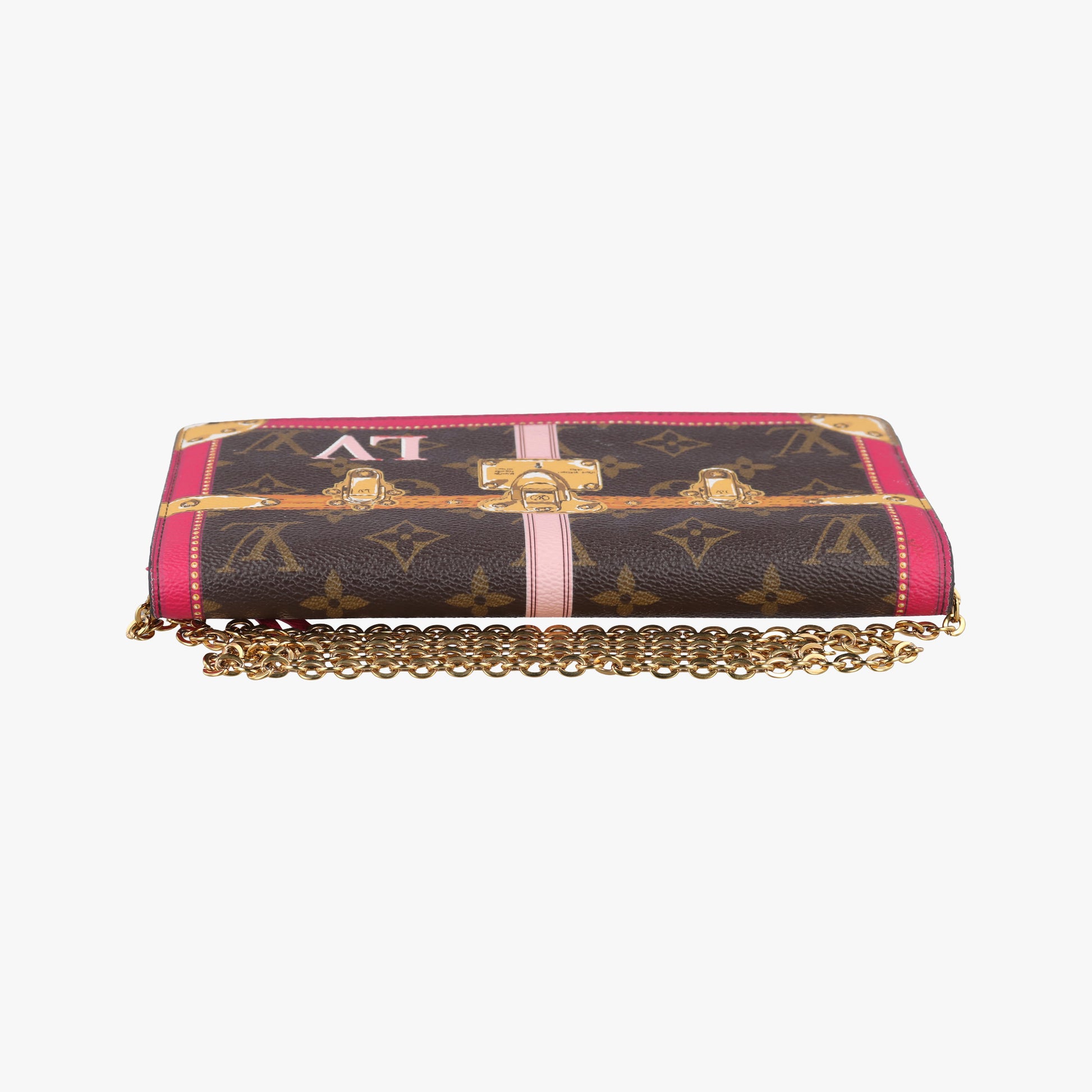 Pochette Weekend brown×Fuchsia Pink Monogram Canvas M62456 UB1188ポシェット ウィークエンド モノグラム/ブラウン×フューシャピンク モノグラムキャンバス M62456 UB1188