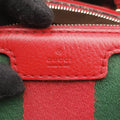 Sherry Line Beige×Red×Green canvas×leather 247205 A018136480シェリーライン ベージュ×レッド×グリーン キャンバス×レザー 247205 A018136480