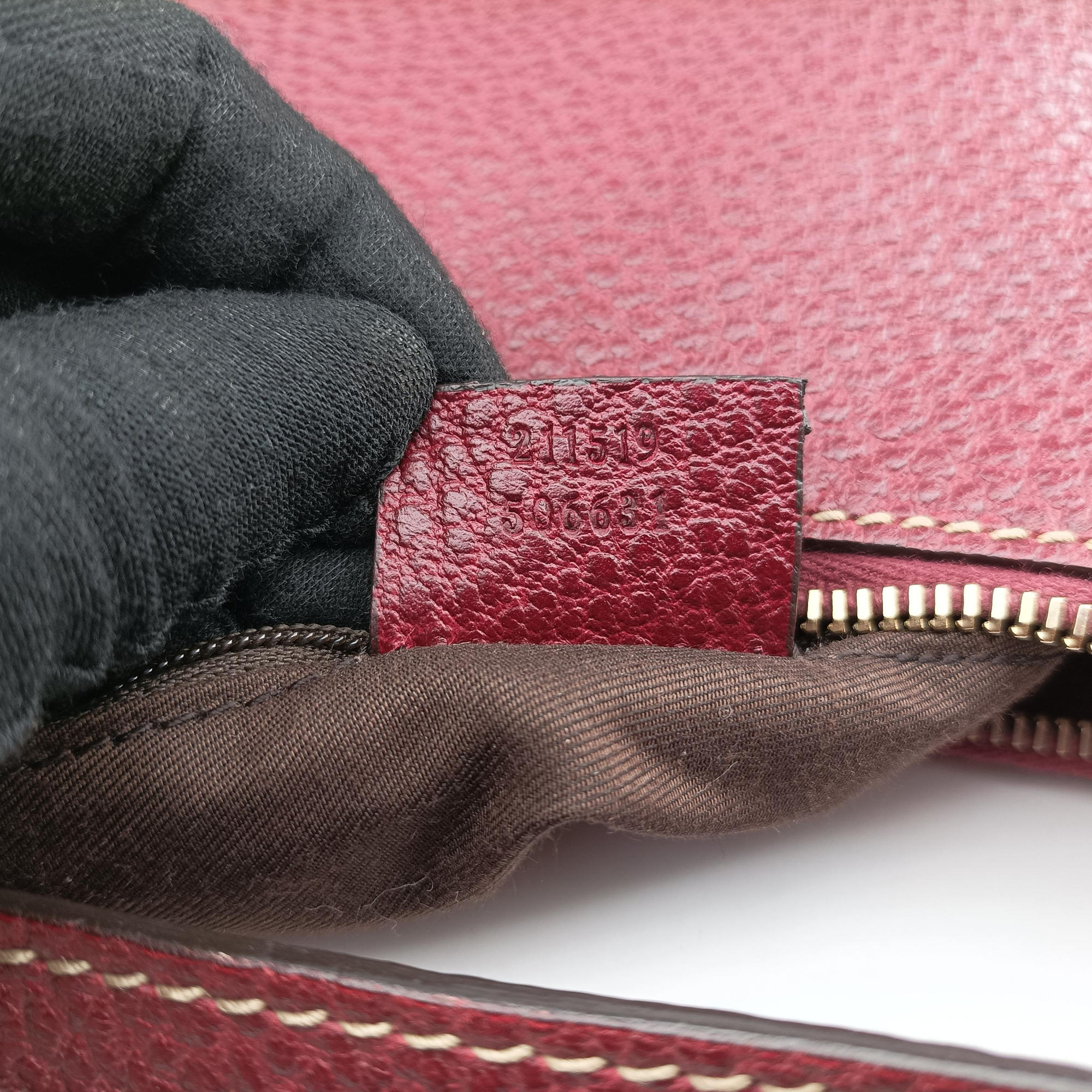 Bamboo Ring Hobo Bordeaux Leather 211519 D6916675バンブーリングホーボー ボルドー レザー 211519 D6916675