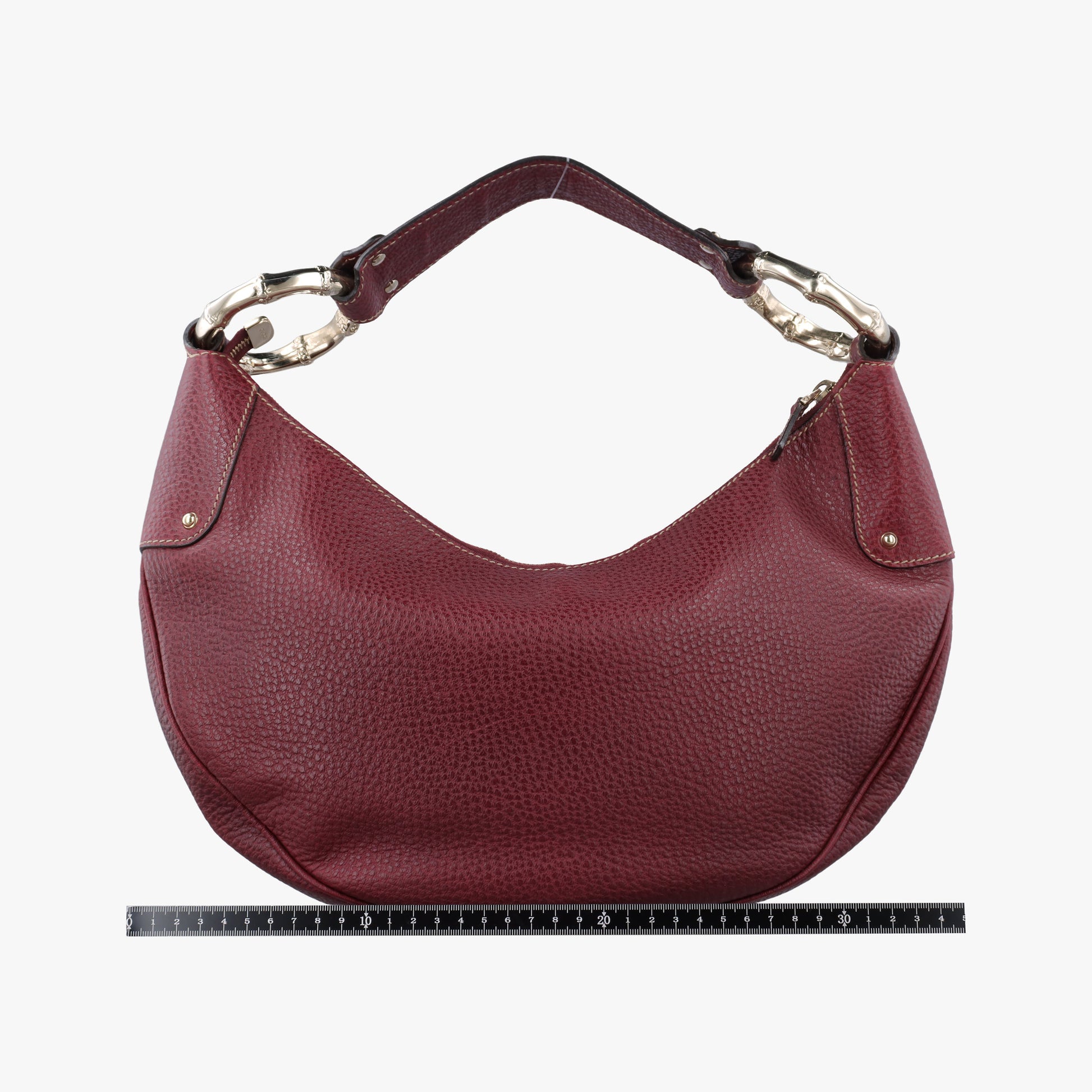 Bamboo Ring Hobo Bordeaux Leather 211519 D6916675バンブーリングホーボー ボルドー レザー 211519 D6916675