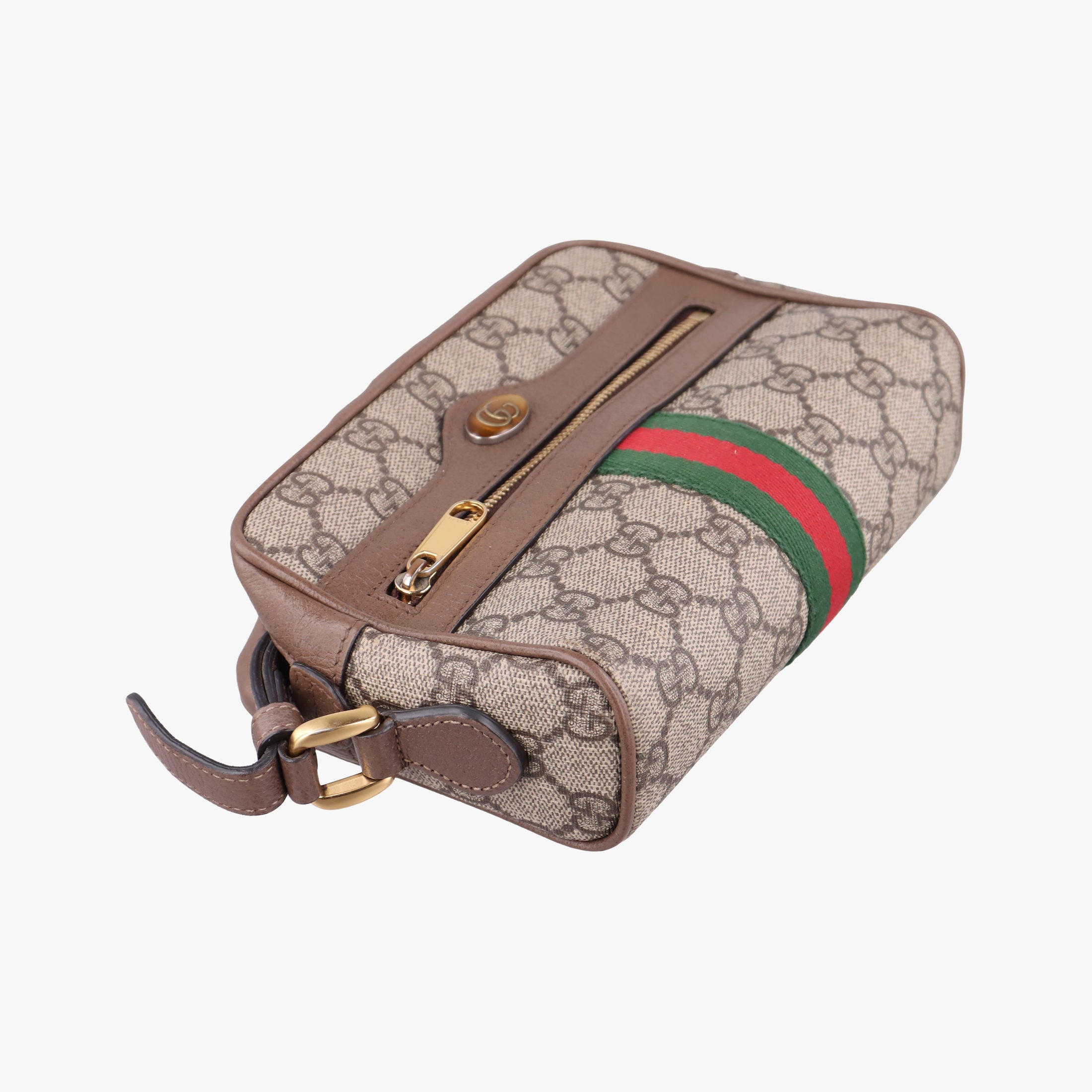 OPHIDIA Beige x Brown PVC coated canvas×leather 517350 オフィディア ベージュ x ブラウン PVCコーティングキャンバス×レザー 517350 