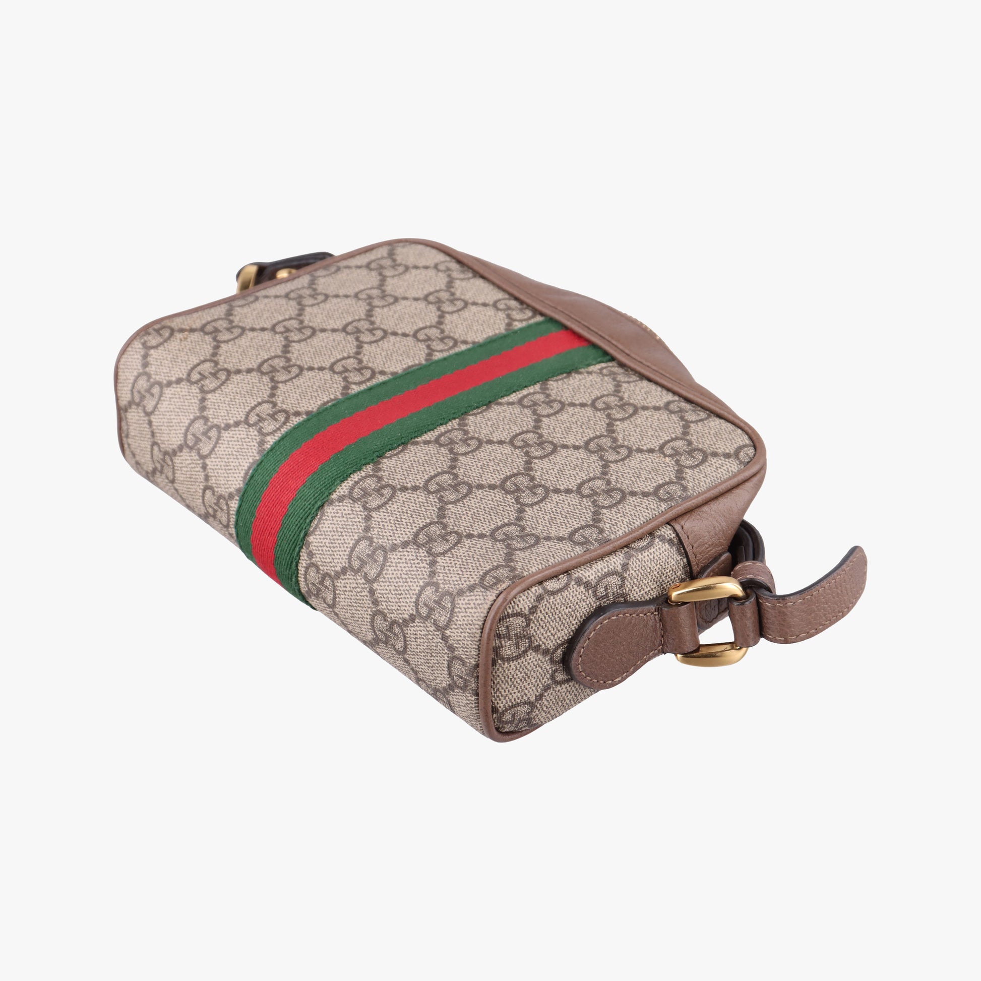 OPHIDIA Beige x Brown PVC coated canvas×leather 517350 オフィディア ベージュ x ブラウン PVCコーティングキャンバス×レザー 517350 