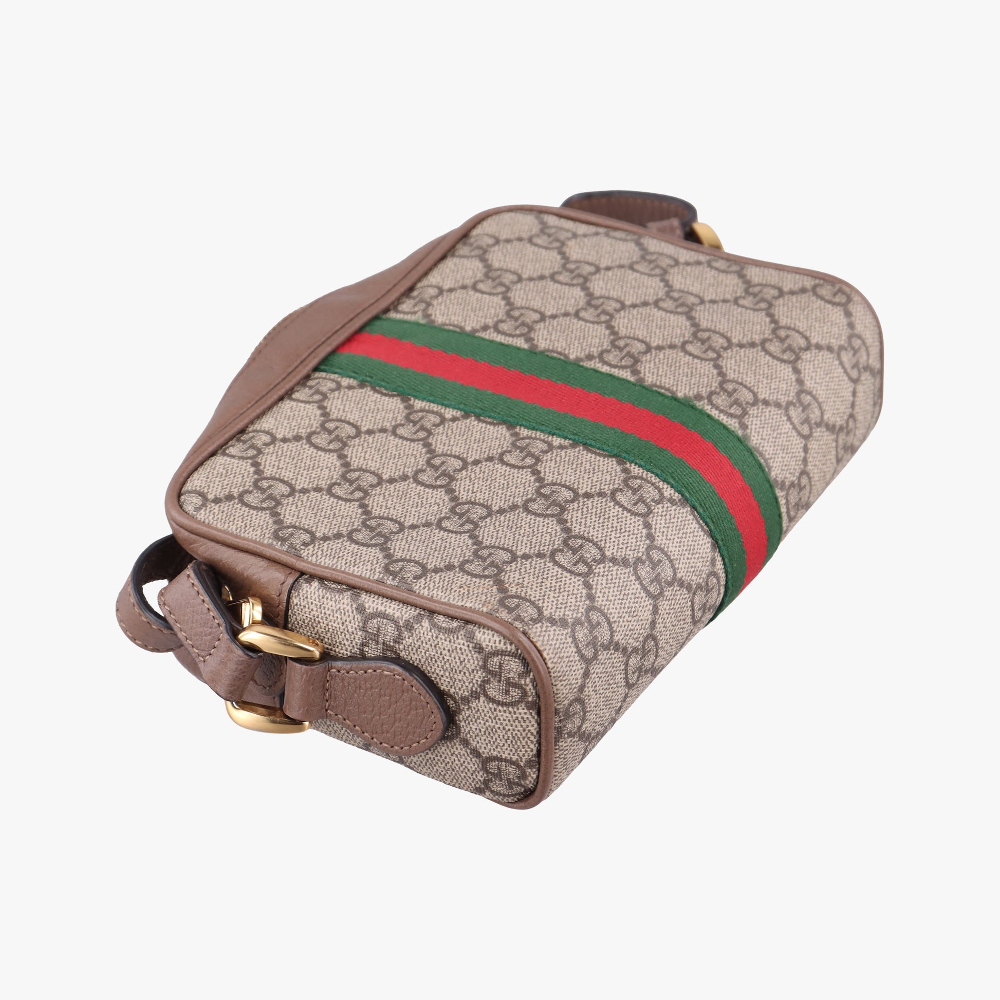 OPHIDIA Beige x Brown PVC coated canvas×leather 517350 オフィディア ベージュ x ブラウン PVCコーティングキャンバス×レザー 517350 