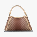 Guccissima Beige x Brown canvas×Leather 282298 G011136749グッチシマ ベージュ×ブラウン キャンバス×レザー 282298 G011136749