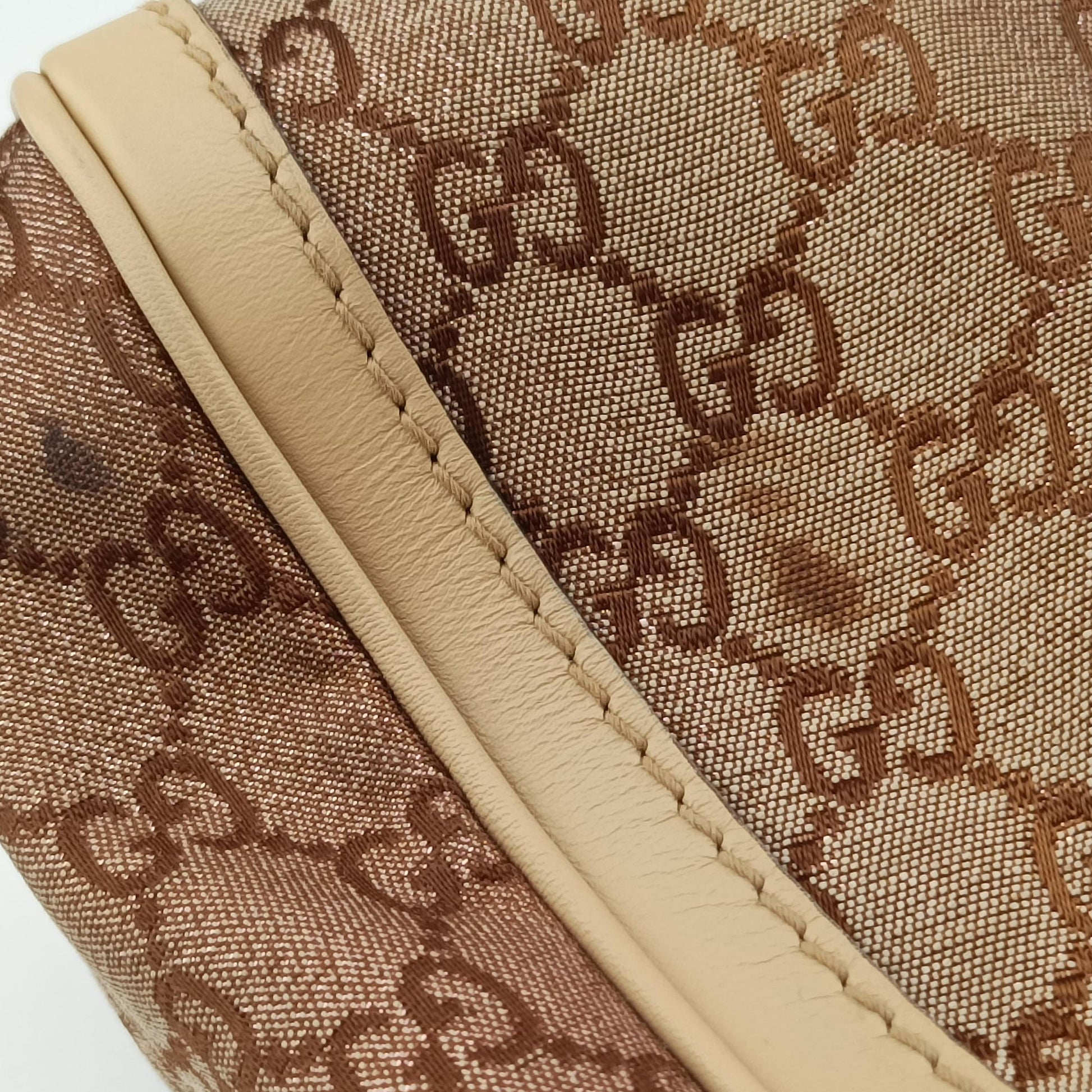 Guccissima Beige x Brown canvas×Leather 282298 G011136749グッチシマ ベージュ×ブラウン キャンバス×レザー 282298 G011136749